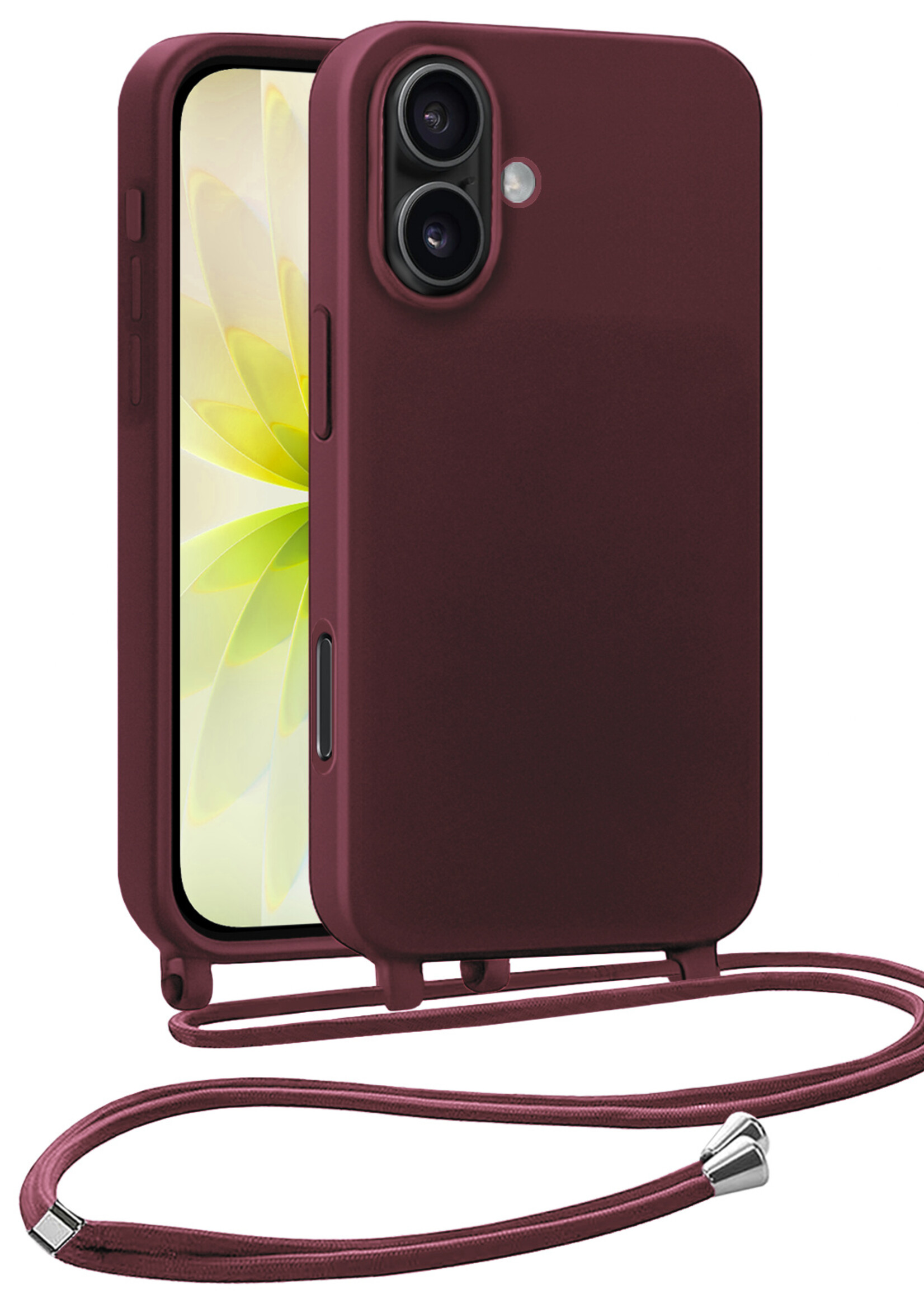 LUQ LUQ iPhone 17 Hoesje met Koord - Aubergine
