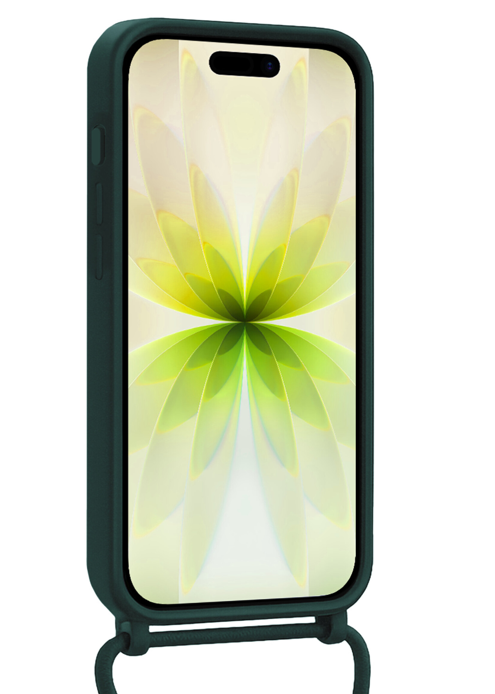 LUQ LUQ iPhone 17 Hoesje met Koord - Donkergroen - 2 PACK