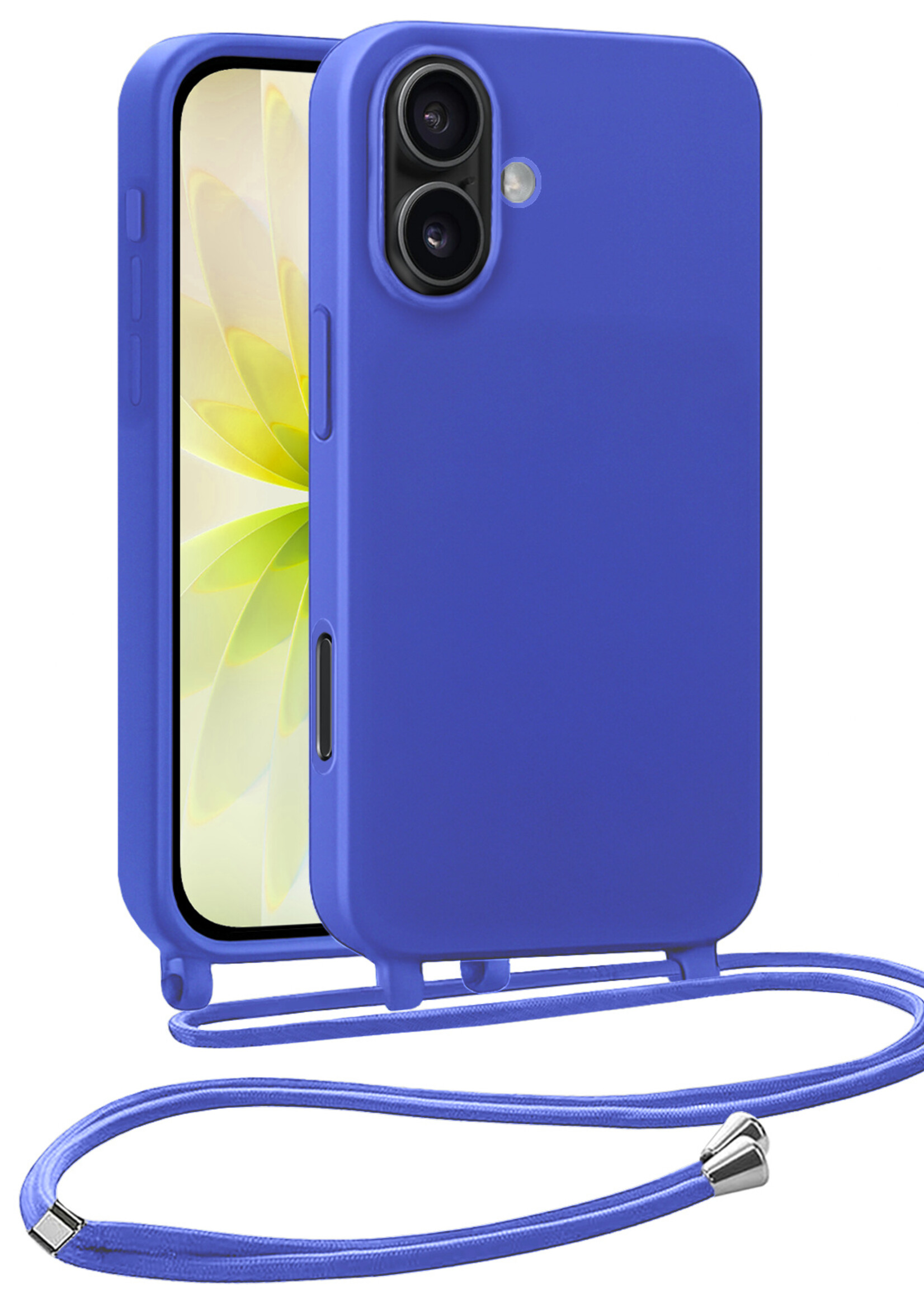 LUQ LUQ iPhone 17 Hoesje met Koord - Fel Blauw