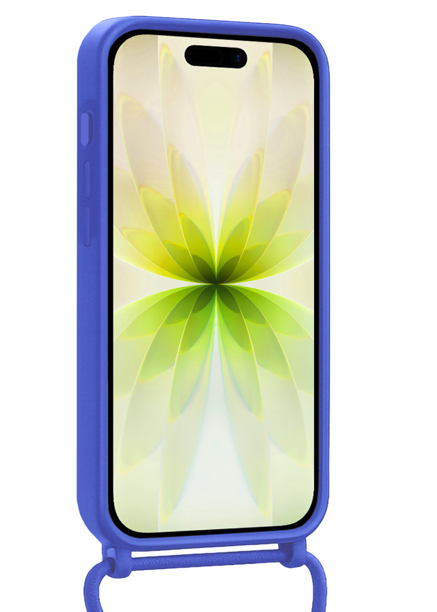 LUQ LUQ iPhone 17 Hoesje met Koord Met Screenprotector - Fel Blauw