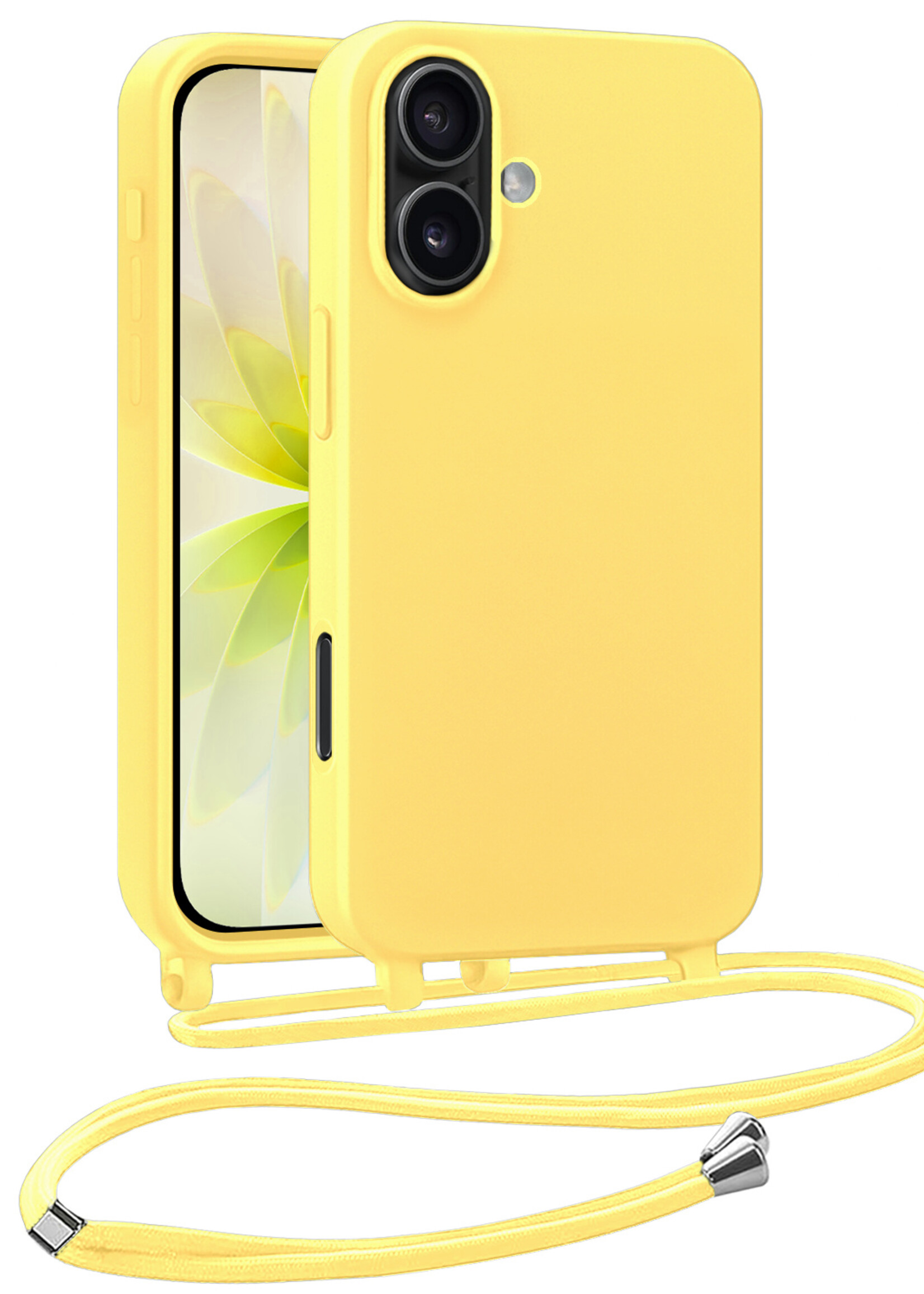 LUQ LUQ iPhone 17 Hoesje met Koord - Geel