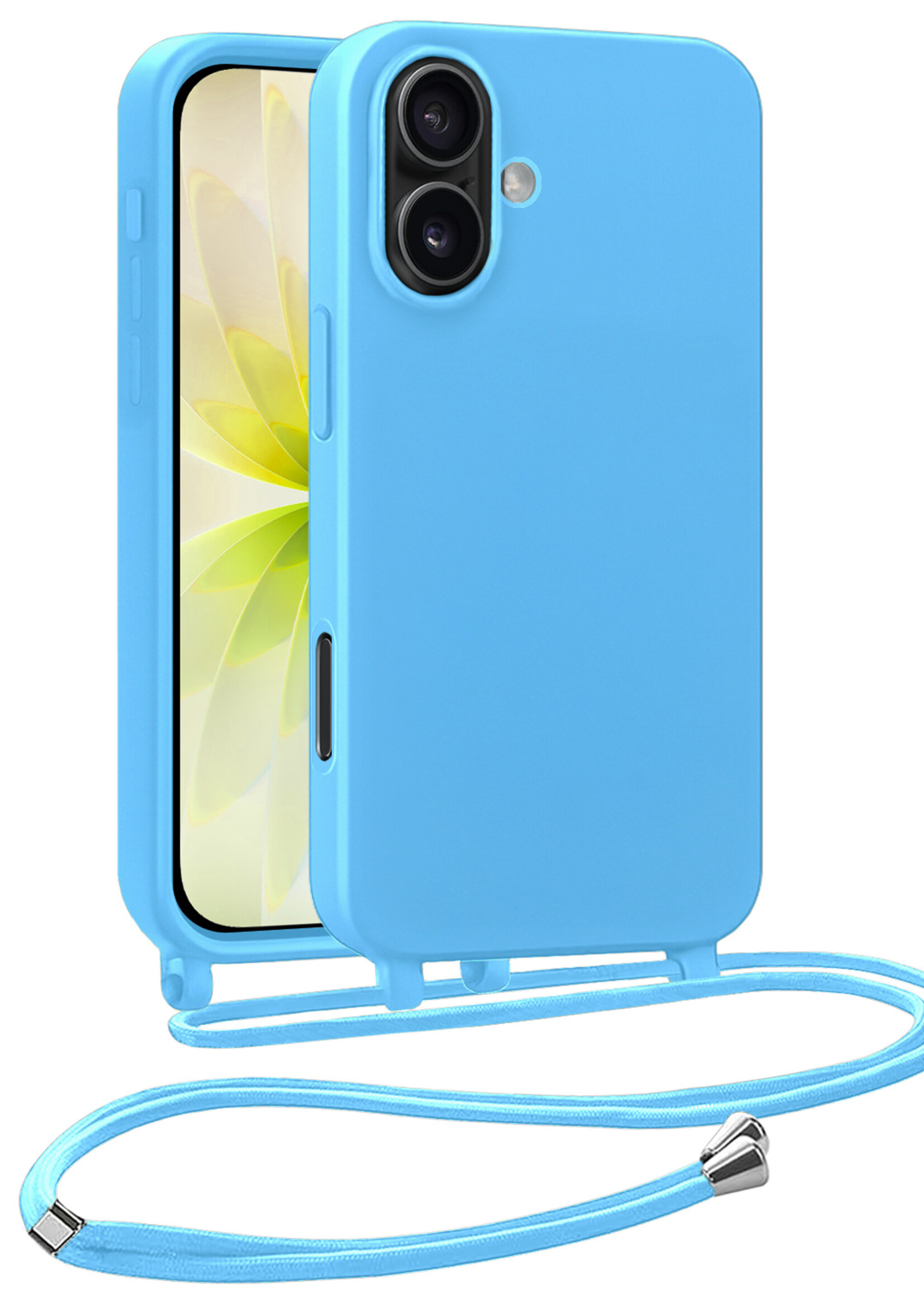 LUQ LUQ iPhone 17 Hoesje met Koord - Lichtblauw