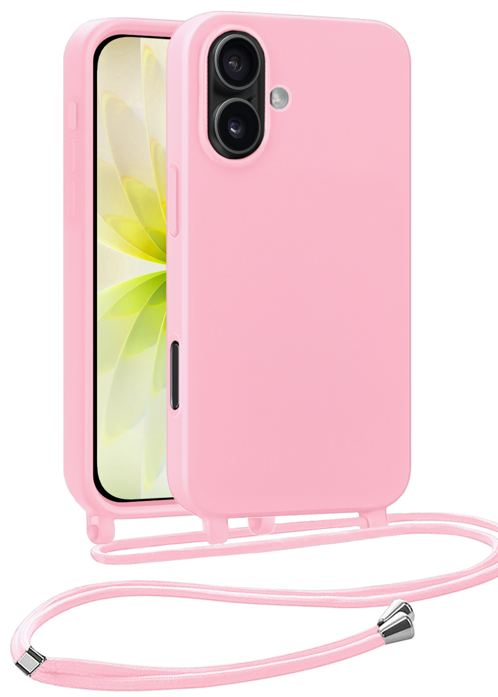 LUQ LUQ iPhone 17 Hoesje met Koord - Lichtroze