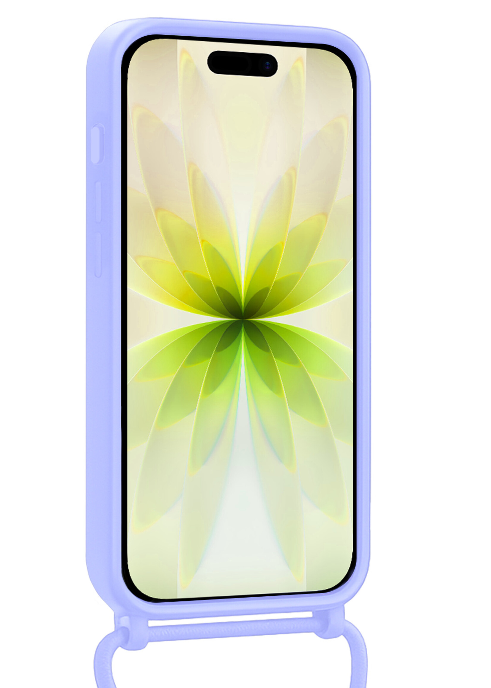 LUQ LUQ iPhone 17 Hoesje met Koord Met Screenprotector - Lila