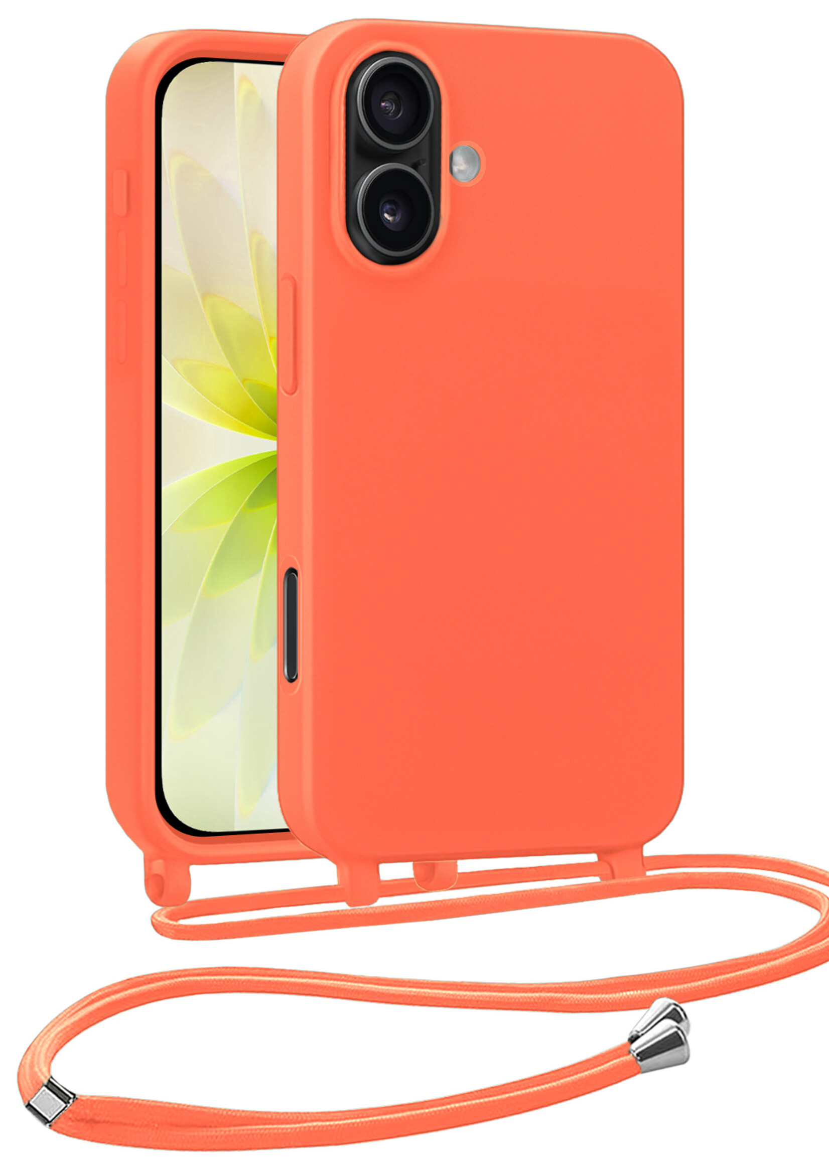 LUQ LUQ iPhone 17 Hoesje met Koord - Papaya