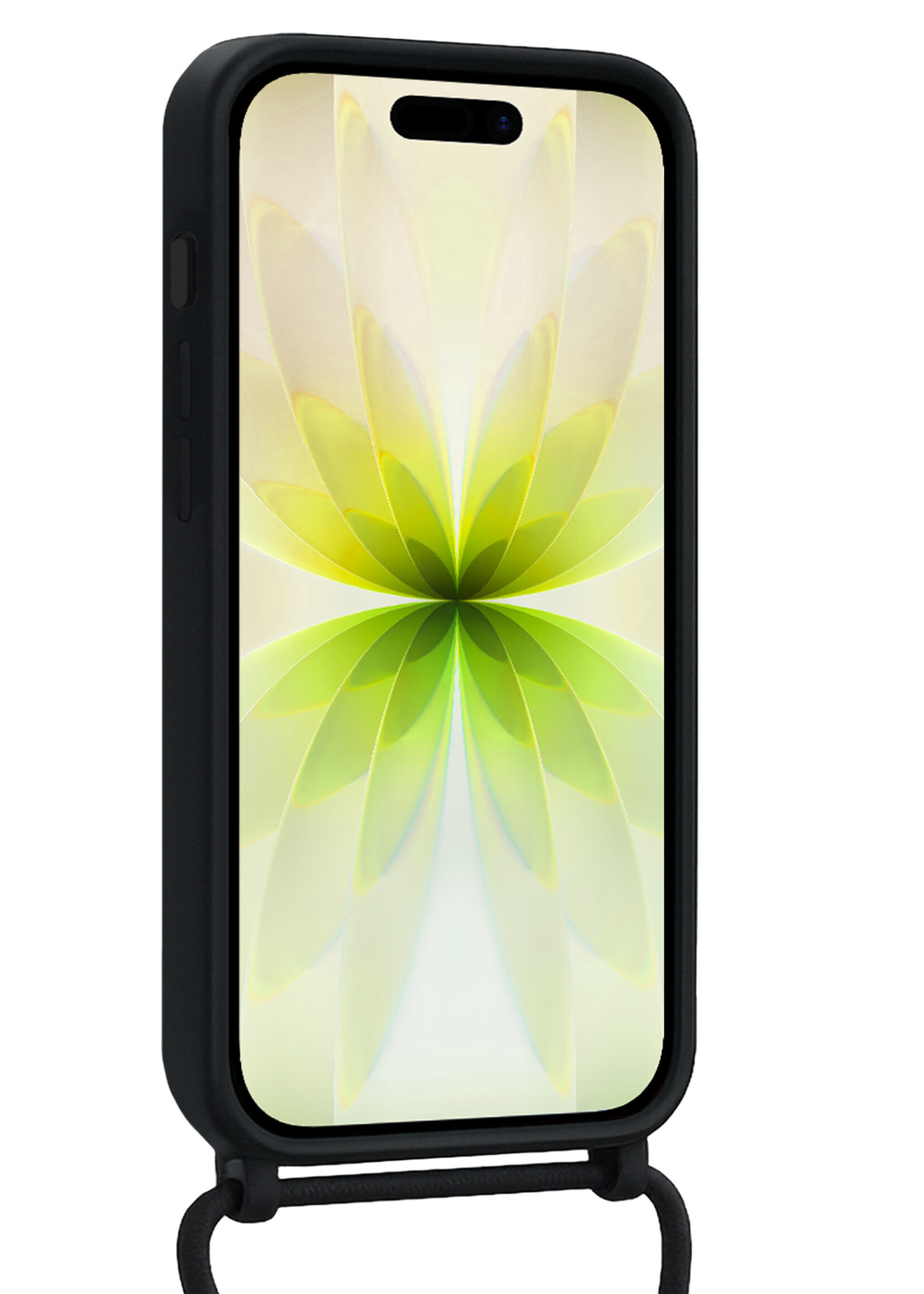 LUQ LUQ iPhone 17 Hoesje met Koord Met Screenprotector - Zwart