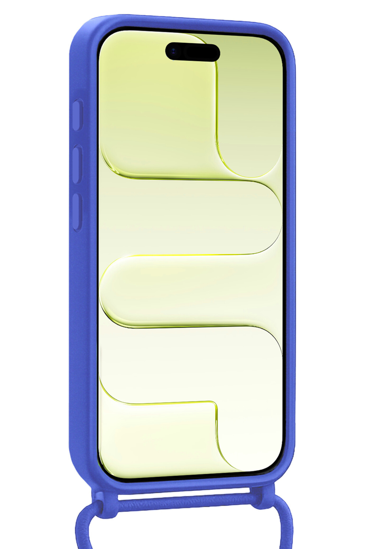 LUQ LUQ iPhone Air Hoesje met Koord - Fel Blauw - 2 PACK