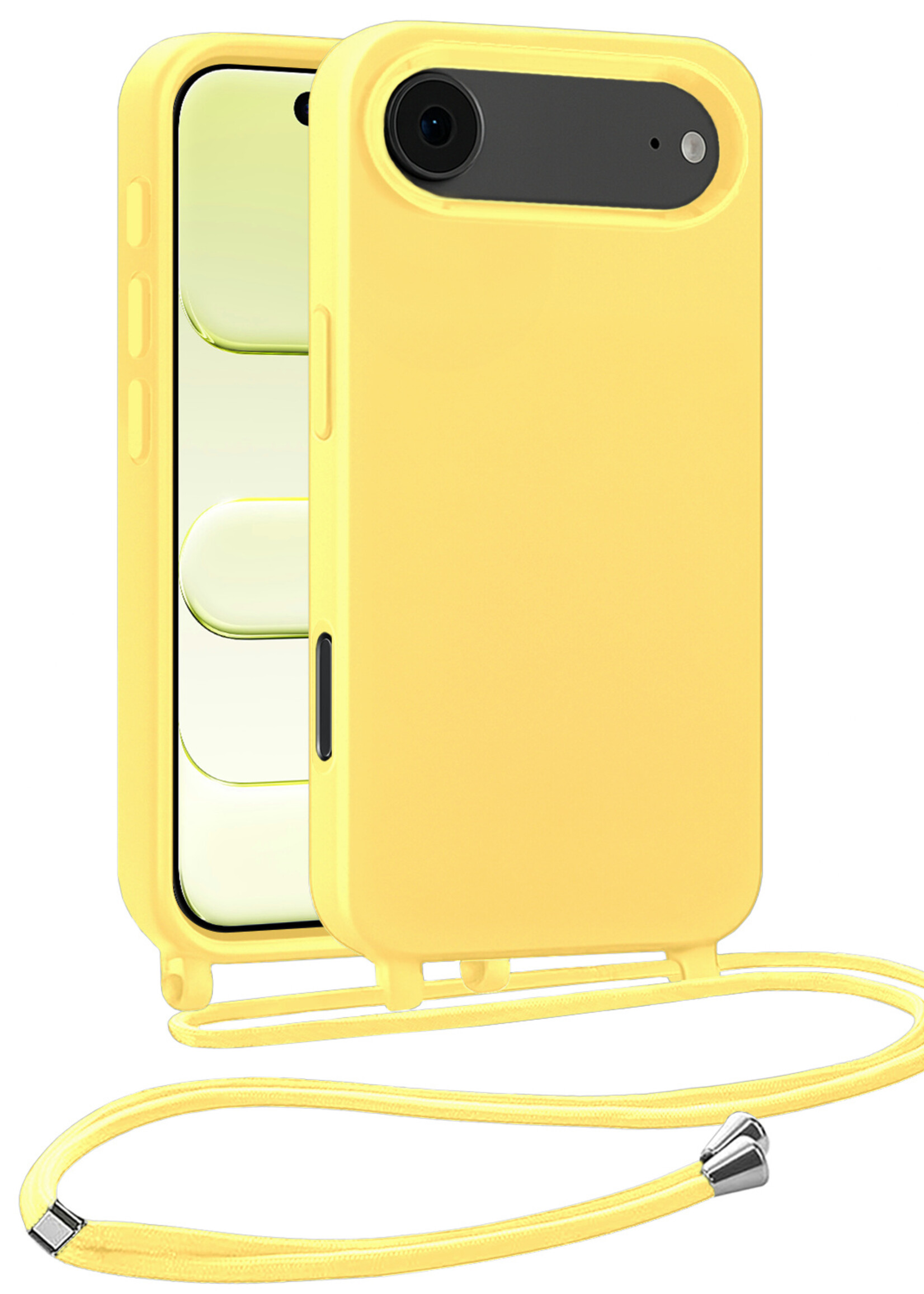 LUQ LUQ iPhone Air Hoesje met Koord - Geel