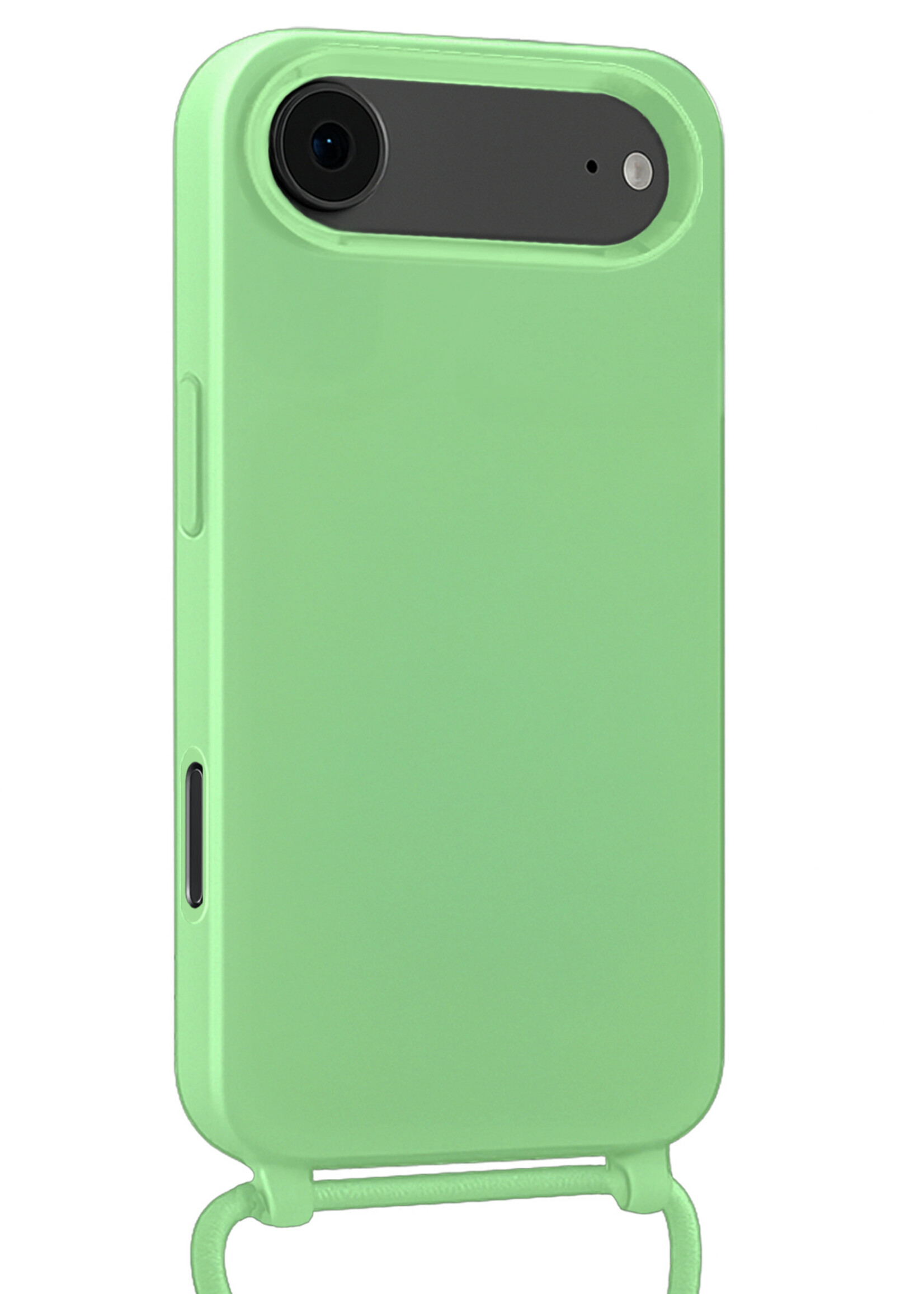 LUQ LUQ iPhone Air Hoesje met Koord Met 2x Screenprotector - Groen