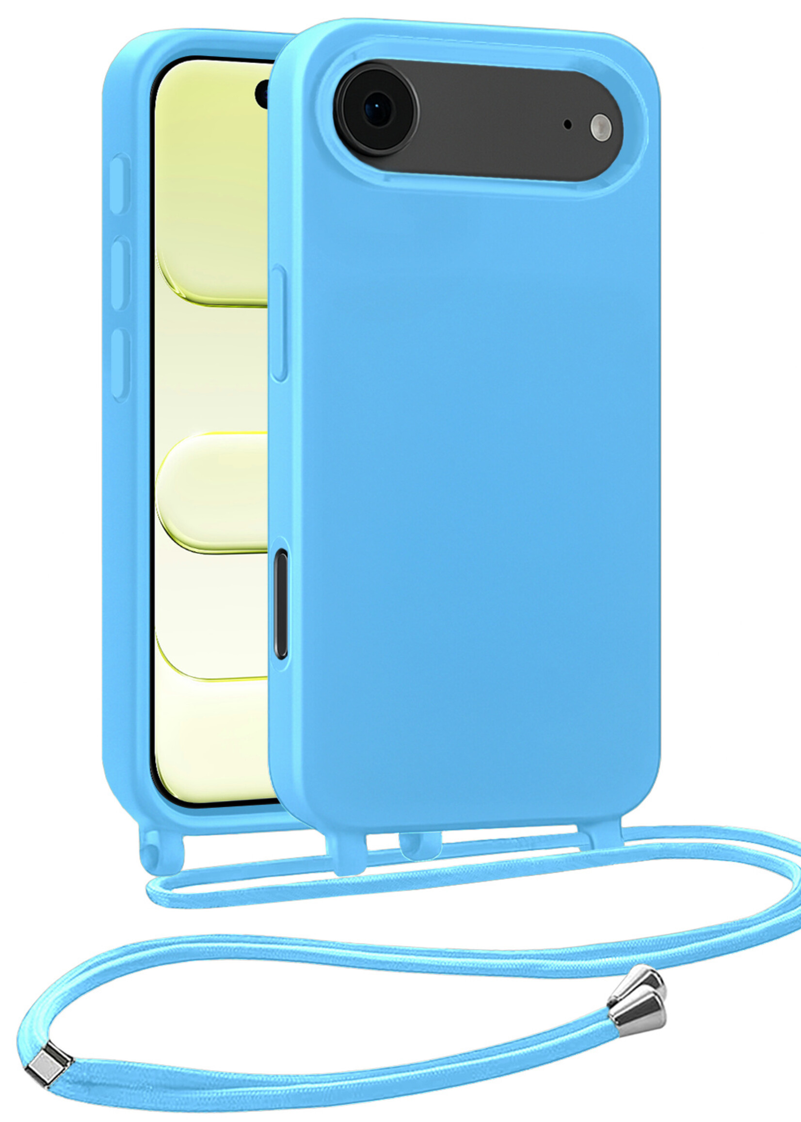 LUQ LUQ iPhone Air Hoesje met Koord - Lichtblauw