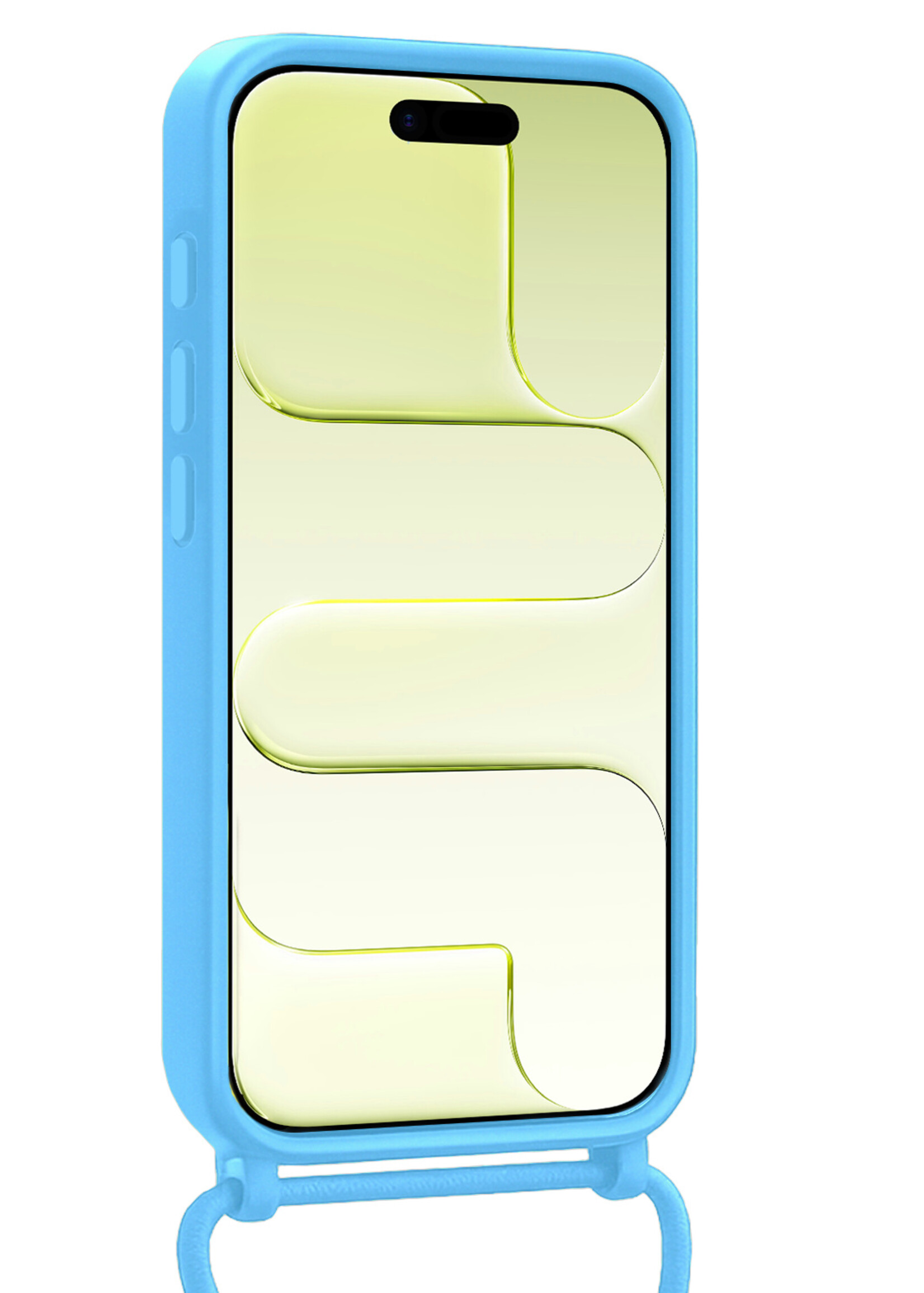 LUQ LUQ iPhone Air Hoesje met Koord - Lichtblauw - 2 PACK