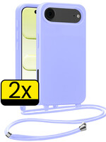 LUQ LUQ iPhone Air Hoesje met Koord - Lila - 2 PACK
