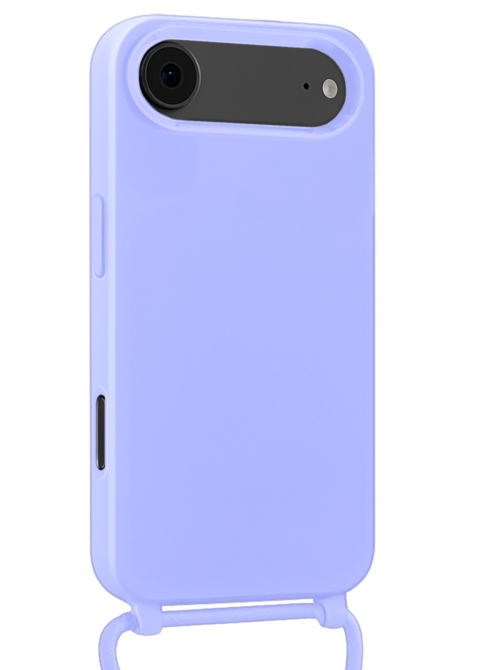 LUQ LUQ iPhone Air Hoesje met Koord Met Screenprotector - Lila