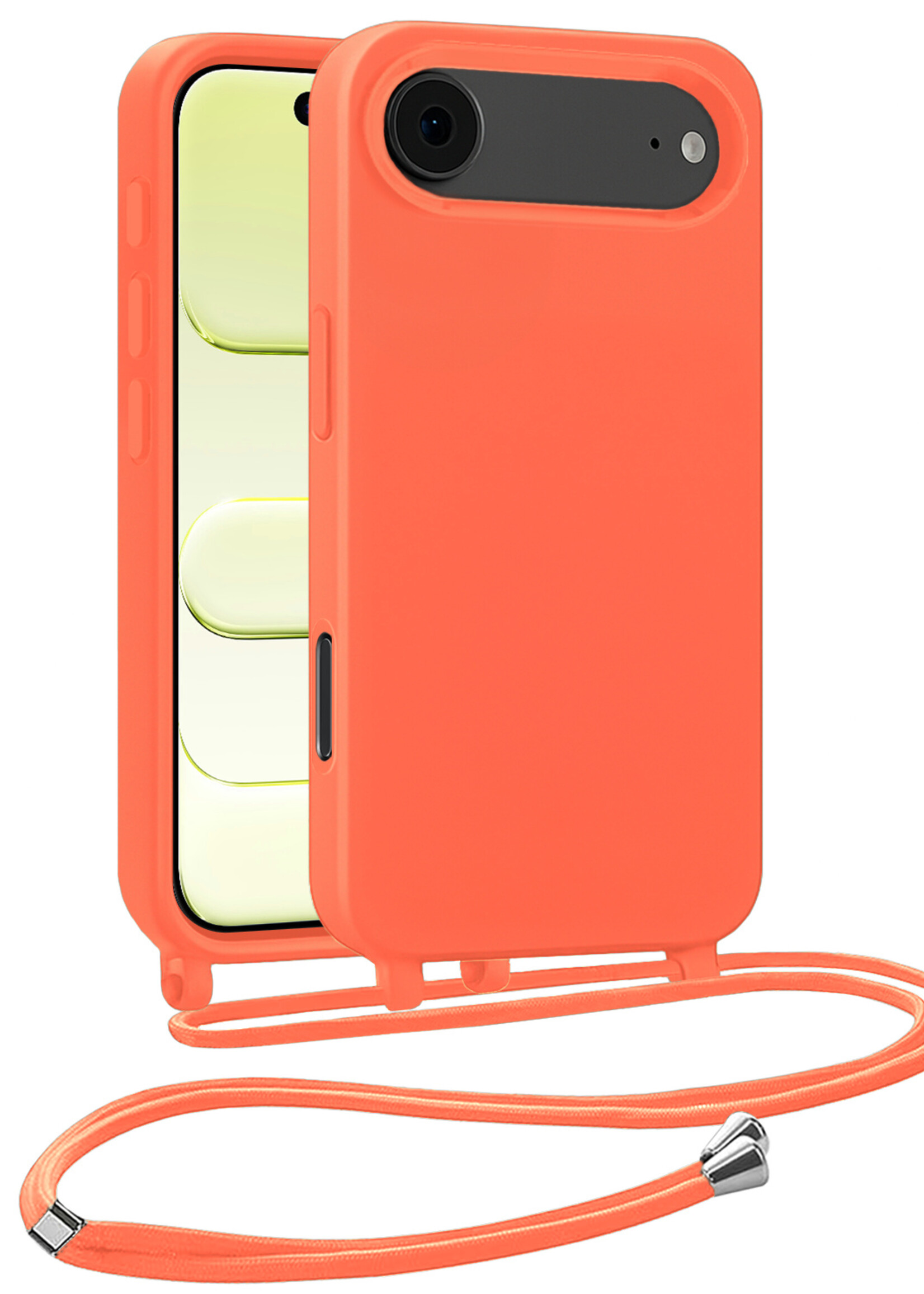 LUQ LUQ iPhone Air Hoesje met Koord - Papaya