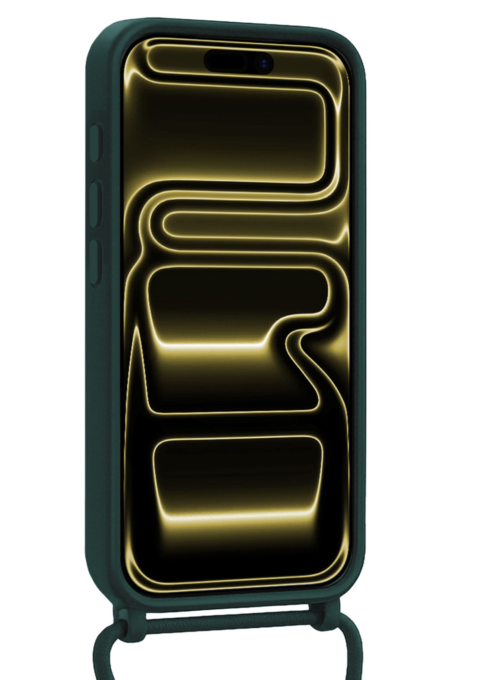 LUQ LUQ iPhone 17 Pro Hoesje met Koord - Donkergroen - 2 PACK