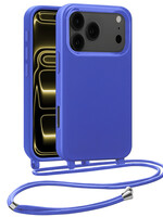 LUQ LUQ iPhone 17 Pro Hoesje met Koord - Fel Blauw