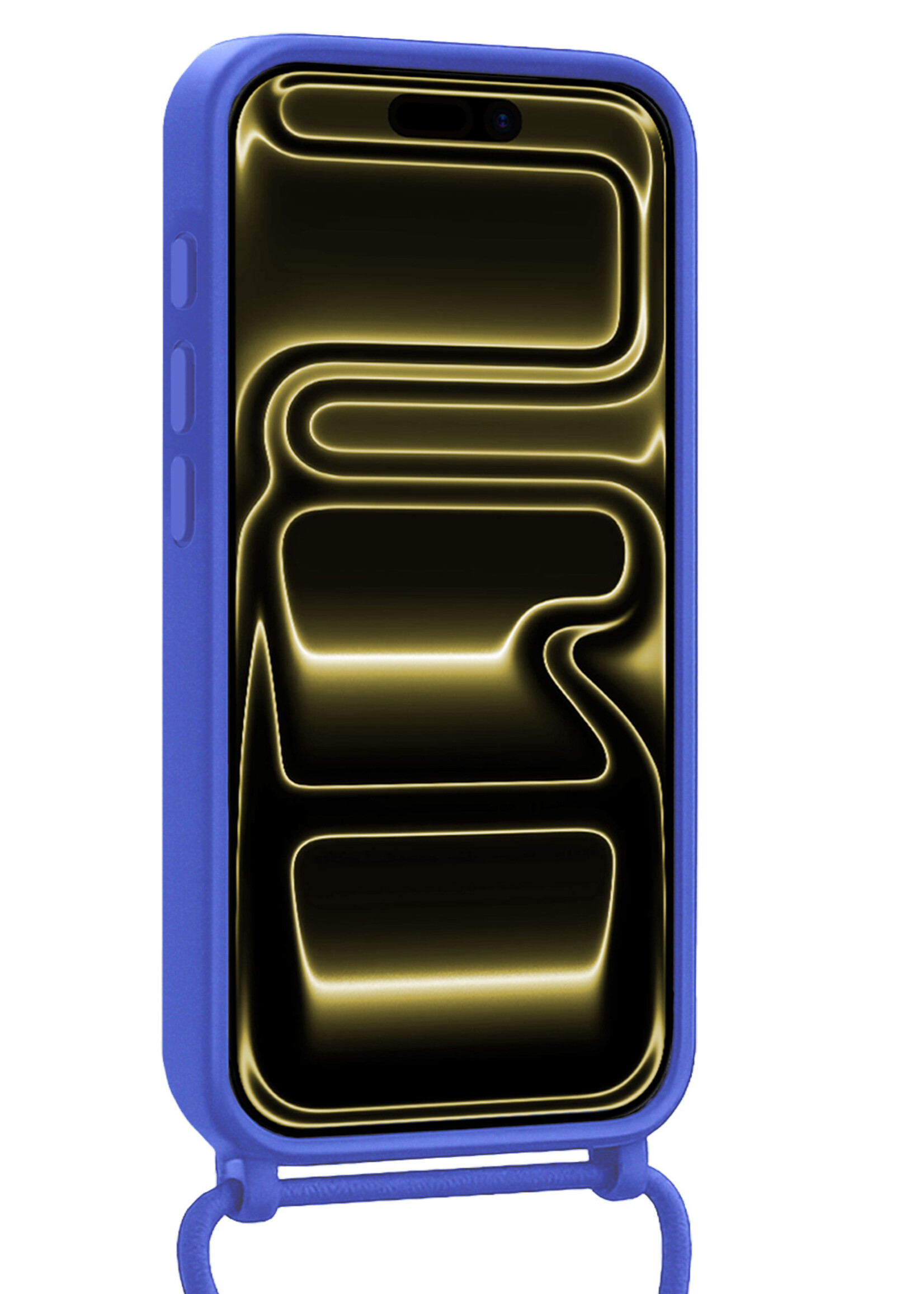 LUQ LUQ iPhone 17 Pro Hoesje met Koord - Fel Blauw