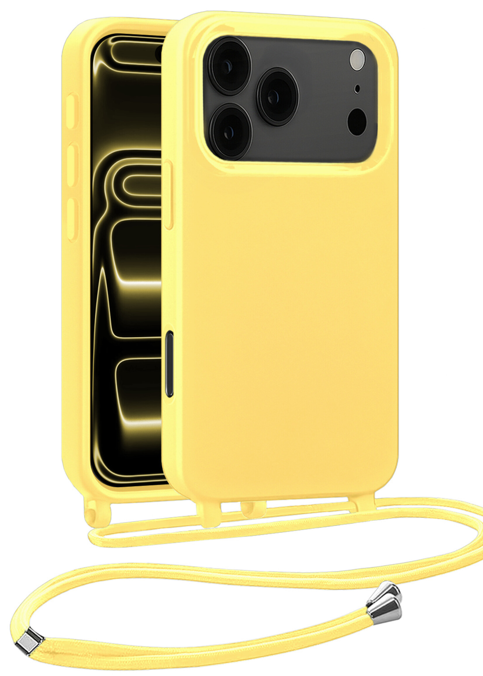 LUQ LUQ iPhone 17 Pro Hoesje met Koord - Geel