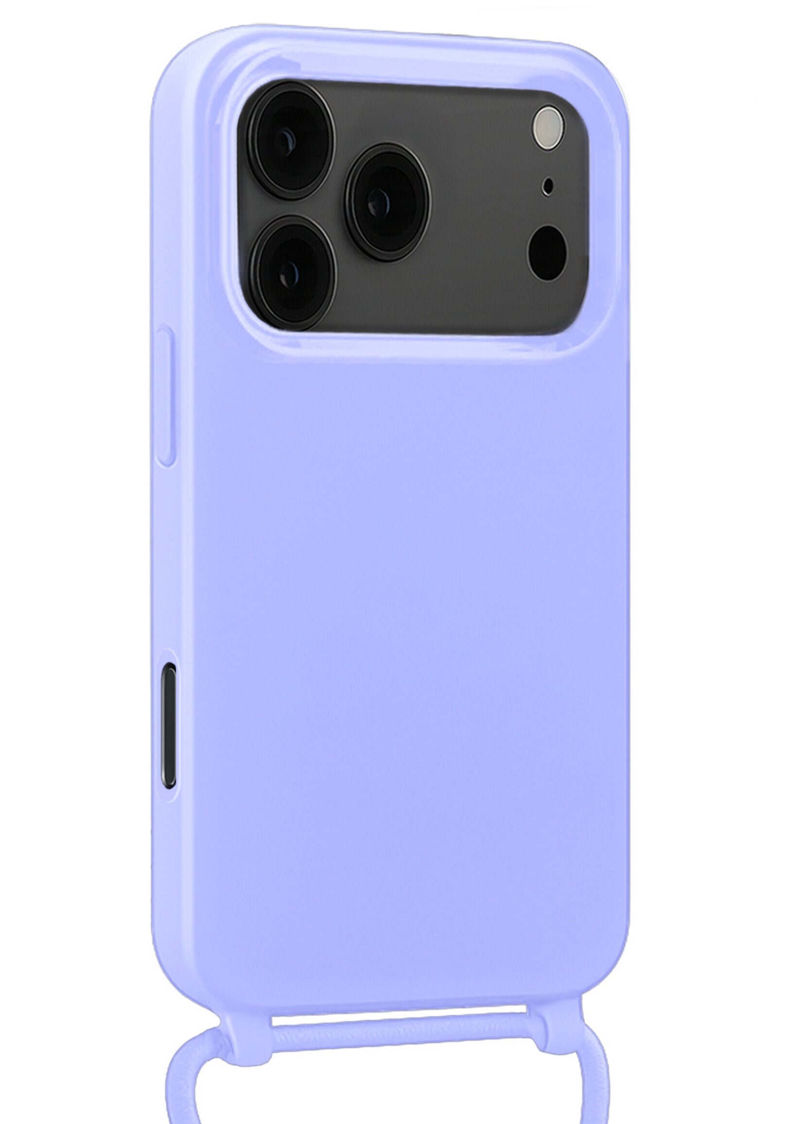 LUQ LUQ iPhone 17 Pro Hoesje met Koord Met 2x Screenprotector - Lila