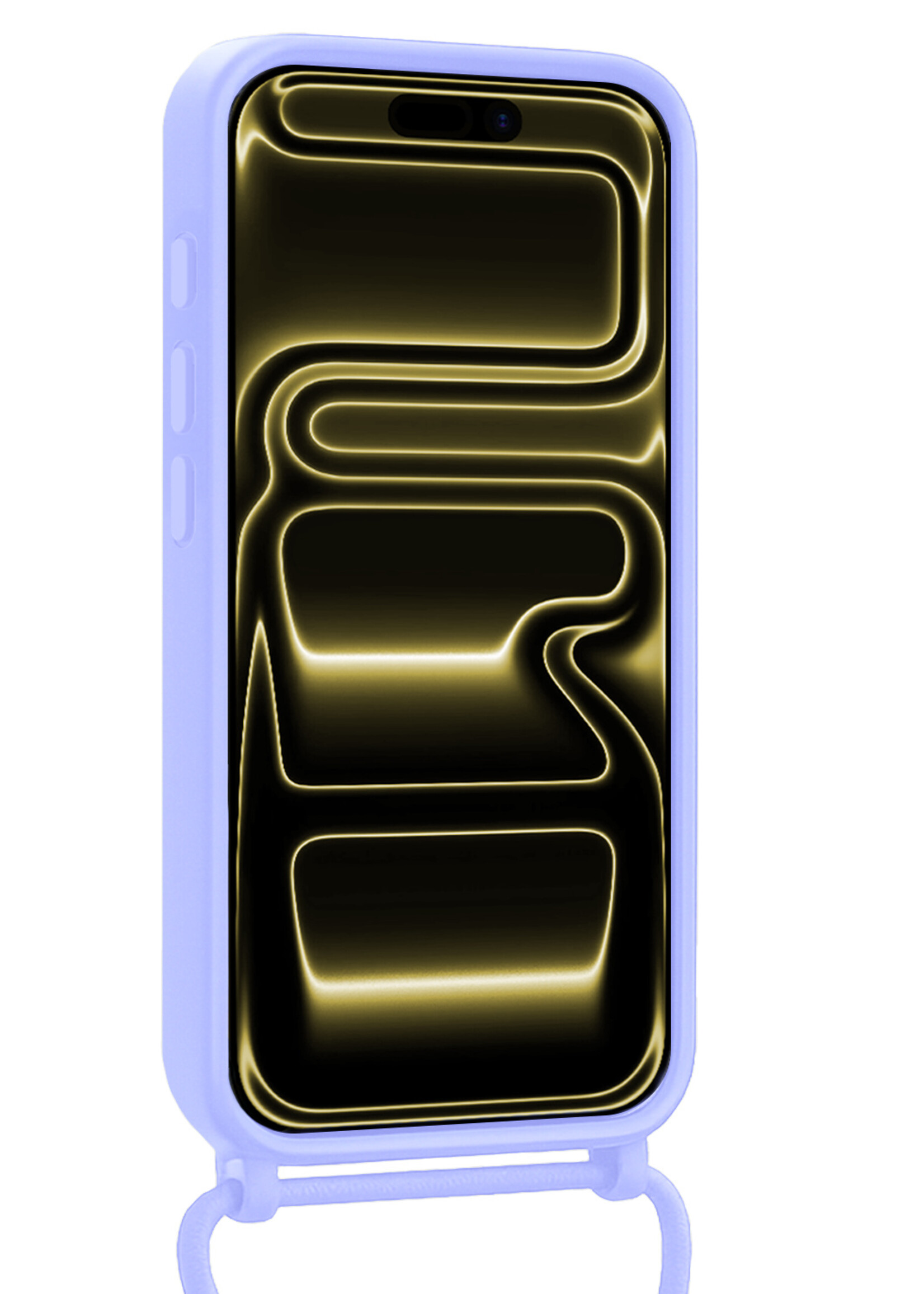 LUQ LUQ iPhone 17 Pro Hoesje met Koord Met 2x Screenprotector - Lila