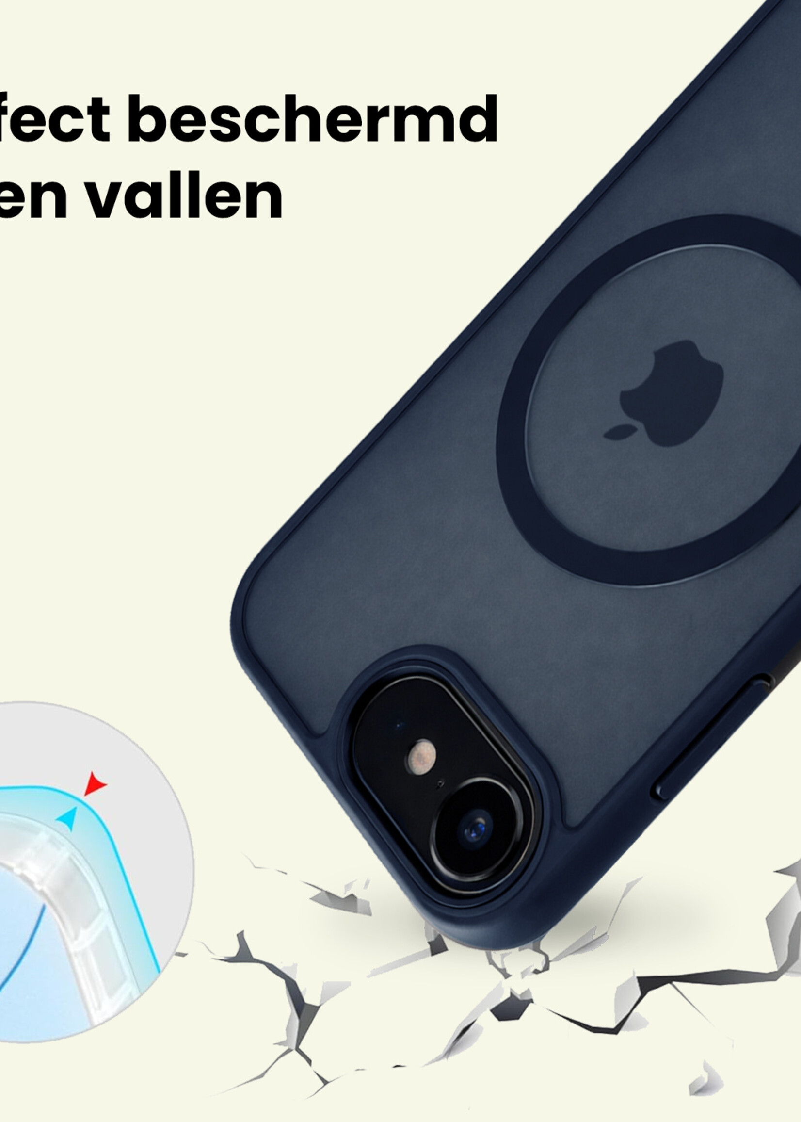 LUQ LUQ iPhone 17e Magsafe Hoesje - Donkerblauw - 2 PACK