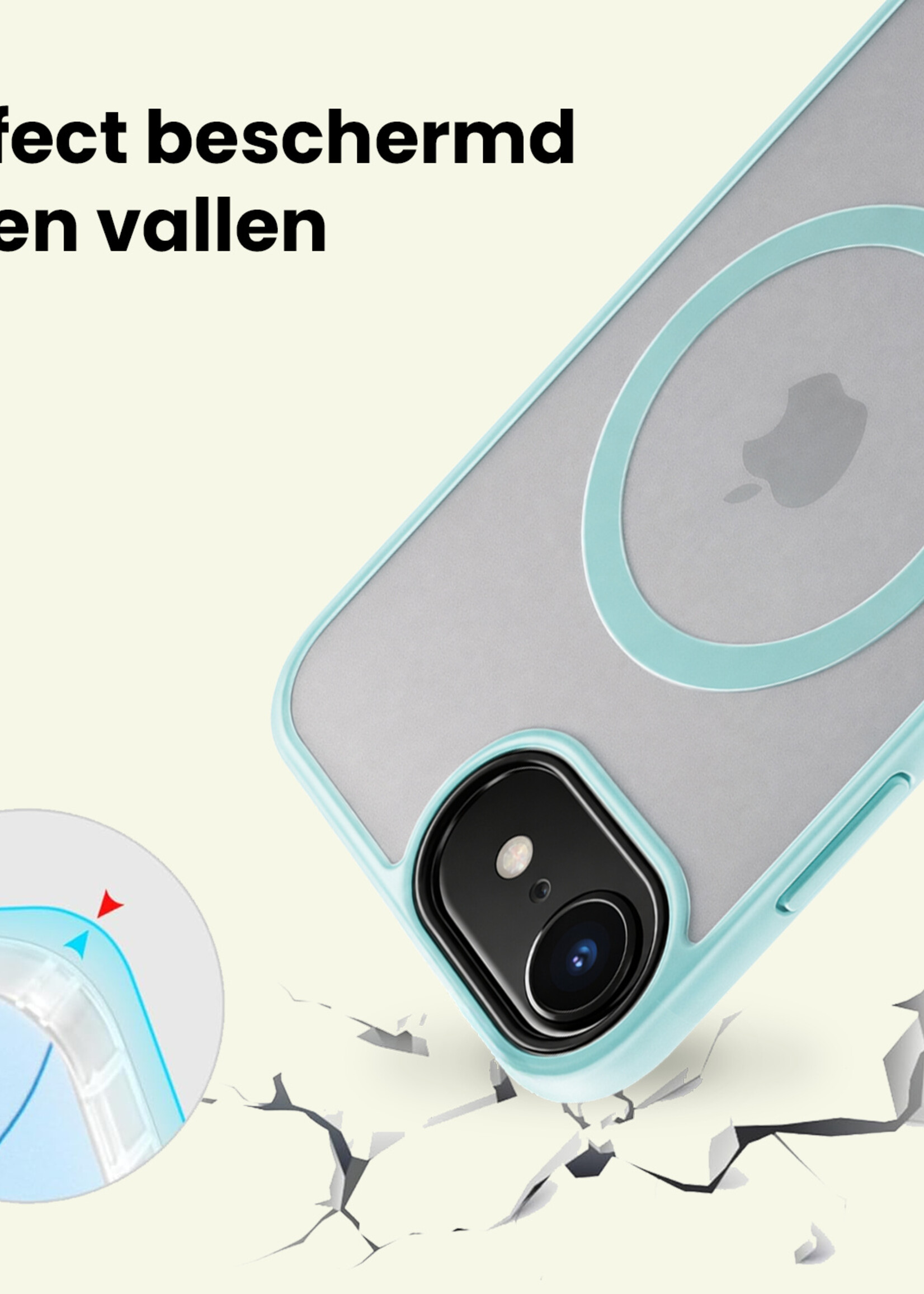 LUQ LUQ iPhone 17e Magsafe Hoesje - Lichtblauw - 2 PACK