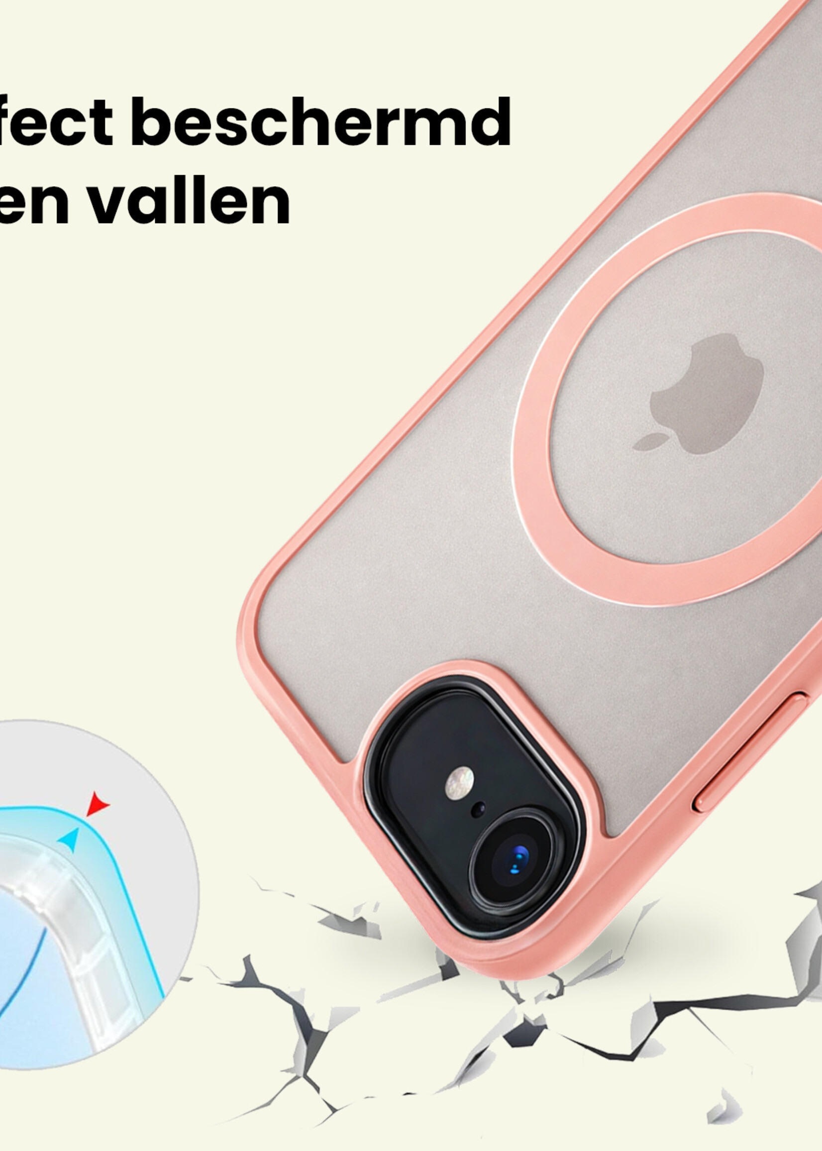 LUQ LUQ iPhone 17e Magsafe Hoesje - Perzik - 2 PACK