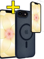 LUQ LUQ iPhone 17e Magsafe Hoesje Donkerblauw Met Screenprotector