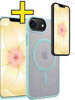 LUQ LUQ iPhone 17e Magsafe Hoesje Lichtblauw Met Screenprotector