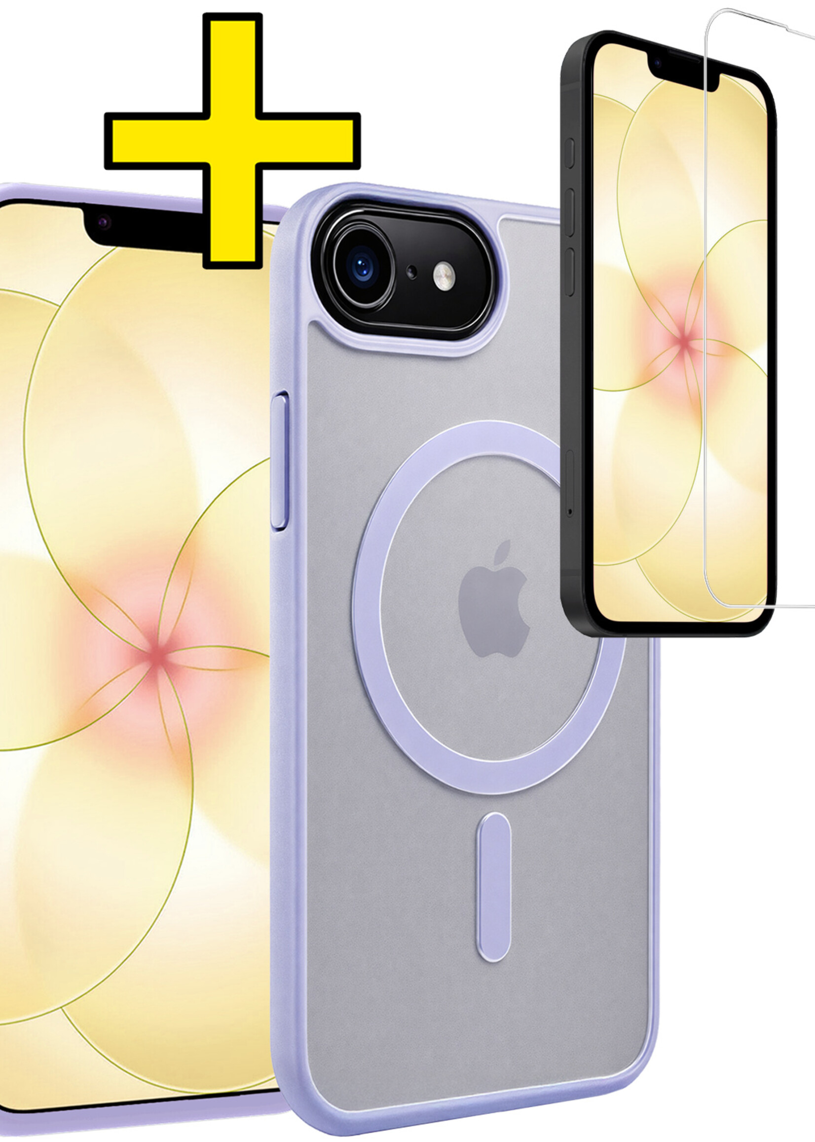 LUQ LUQ iPhone 17e Magsafe Hoesje Lila Met Screenprotector