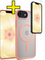 LUQ LUQ iPhone 17e Magsafe Hoesje Perzik Met Screenprotector