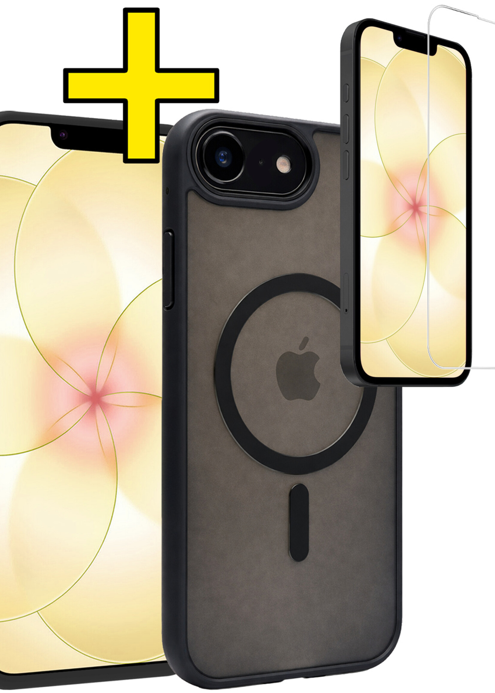 LUQ LUQ iPhone 17e Magsafe Hoesje Zwart Met Screenprotector