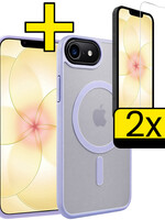 LUQ LUQ iPhone 17e Magsafe Hoesje Lila Met 2x Screenprotector