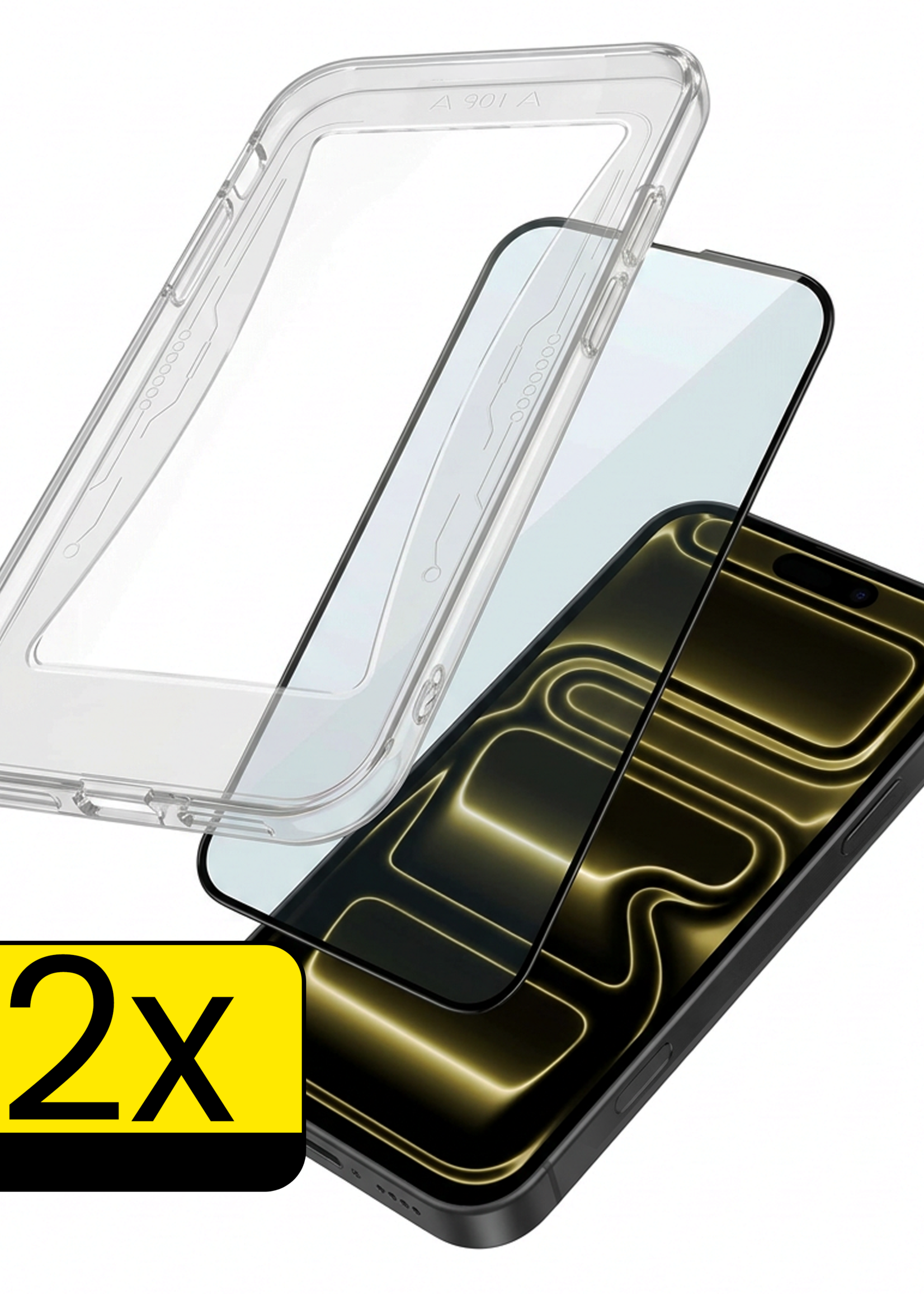 LUQ LUQ iPhone 17 Pro Hybrid Screenprotector - 2 PACK
