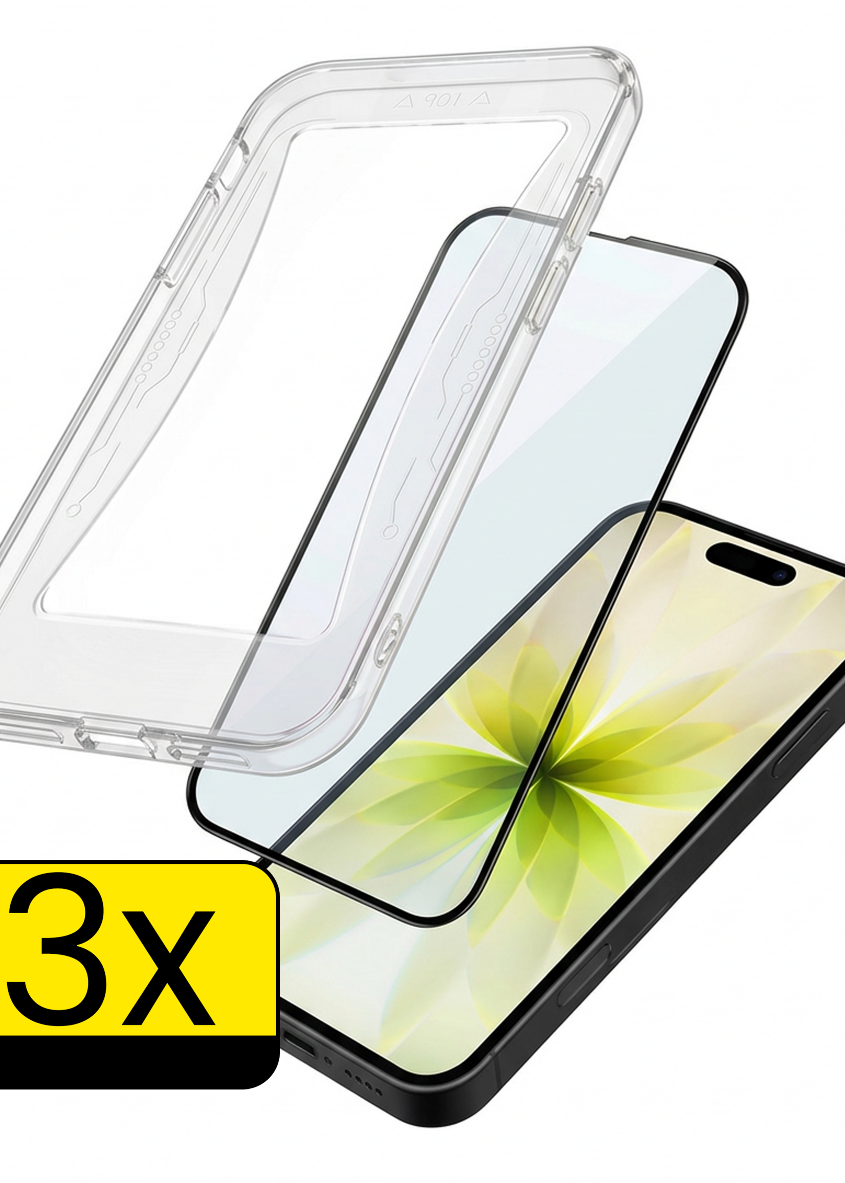 LUQ LUQ iPhone 17 Hybrid Screenprotector - 3 PACK