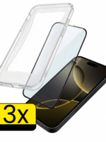 LUQ LUQ iPhone 16 Pro Hybrid Screenprotector - 3 PACK