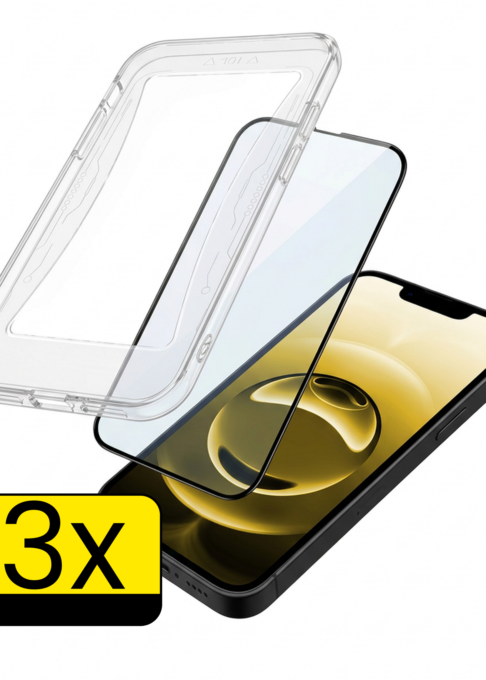 LUQ LUQ iPhone 16E Hybrid Screenprotector - 3 PACK