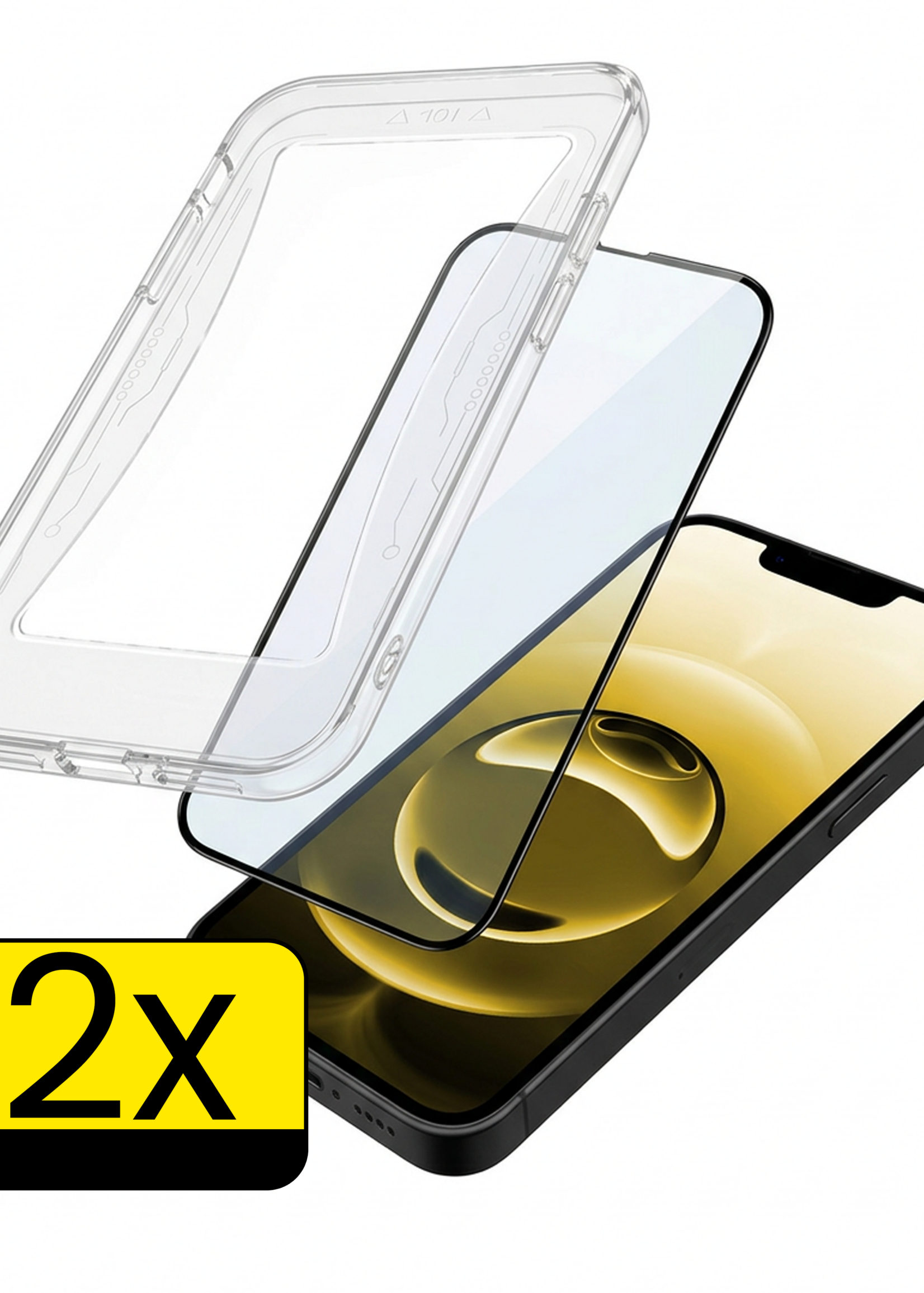 LUQ LUQ iPhone 16E Hybrid Screenprotector - 2 PACK