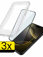 LUQ LUQ iPhone 16 Pro Max Hybrid Screenprotector - 3 PACK