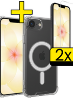LUQ LUQ iPhone 17e Magsafe Hoesje Transparant Met 2x Screenprotector