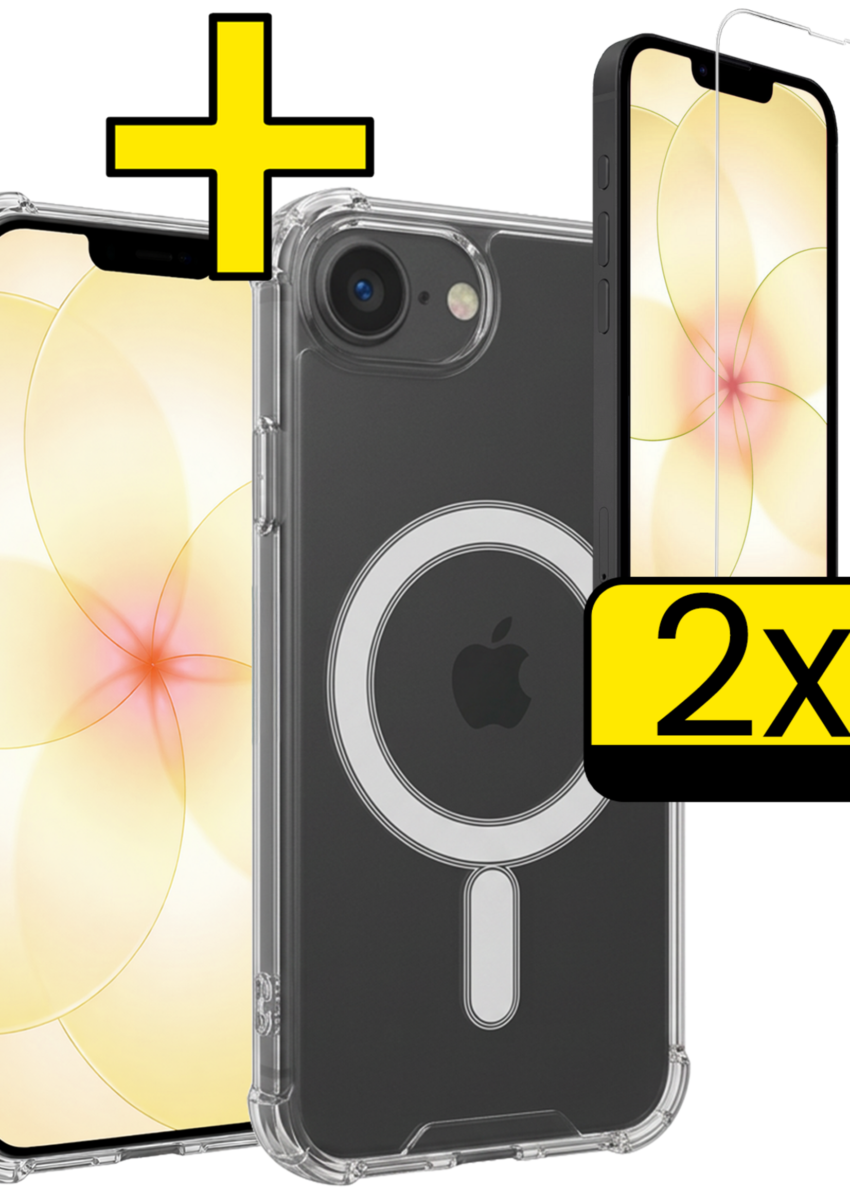 LUQ LUQ iPhone 17e Magsafe Hoesje Transparant Met 2x Screenprotector