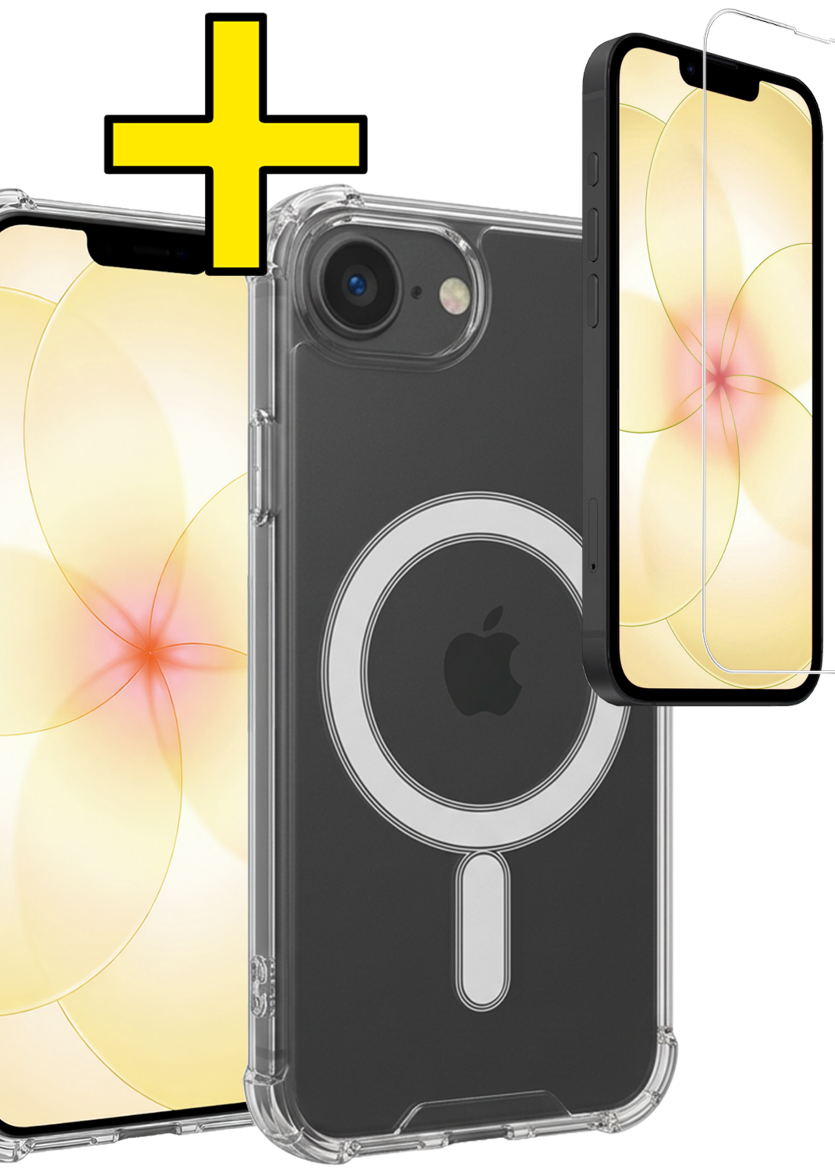 LUQ LUQ iPhone 17e Magsafe Hoesje Transparant Met Screenprotector