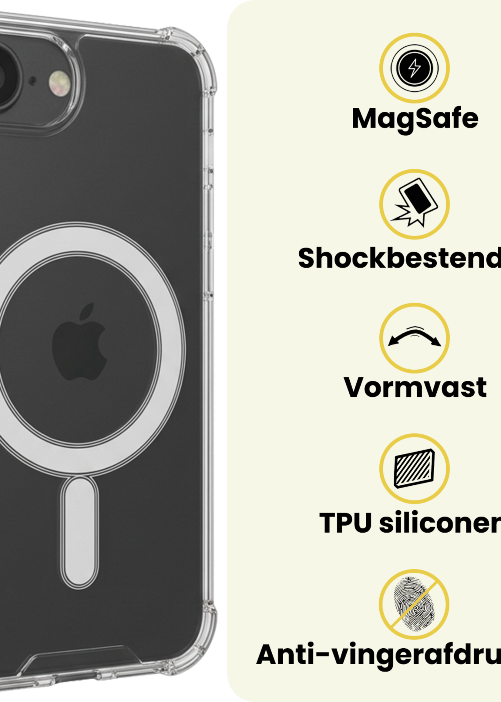 LUQ LUQ iPhone 17e Magsafe Hoesje - Transparant - 2 PACK