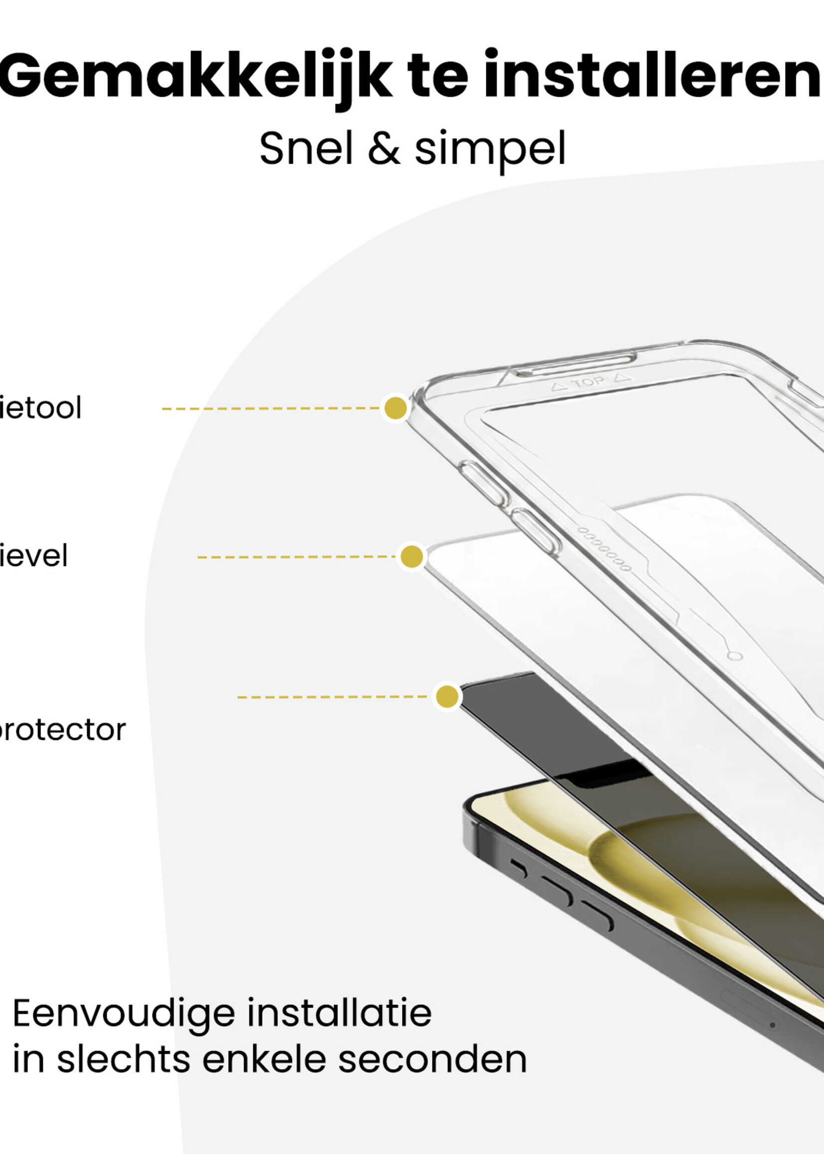 LUQ LUQ iPhone 15 Plus Hybrid Privacy Screenprotector