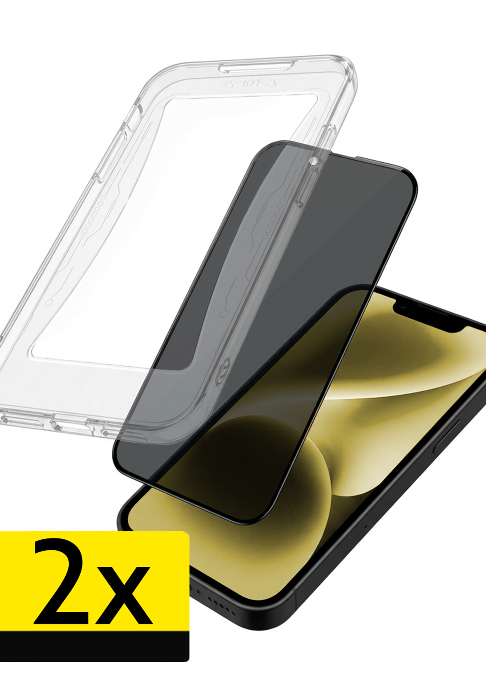 LUQ LUQ iPhone 14 Plus Hybrid Privacy Screenprotector - 2 PACK