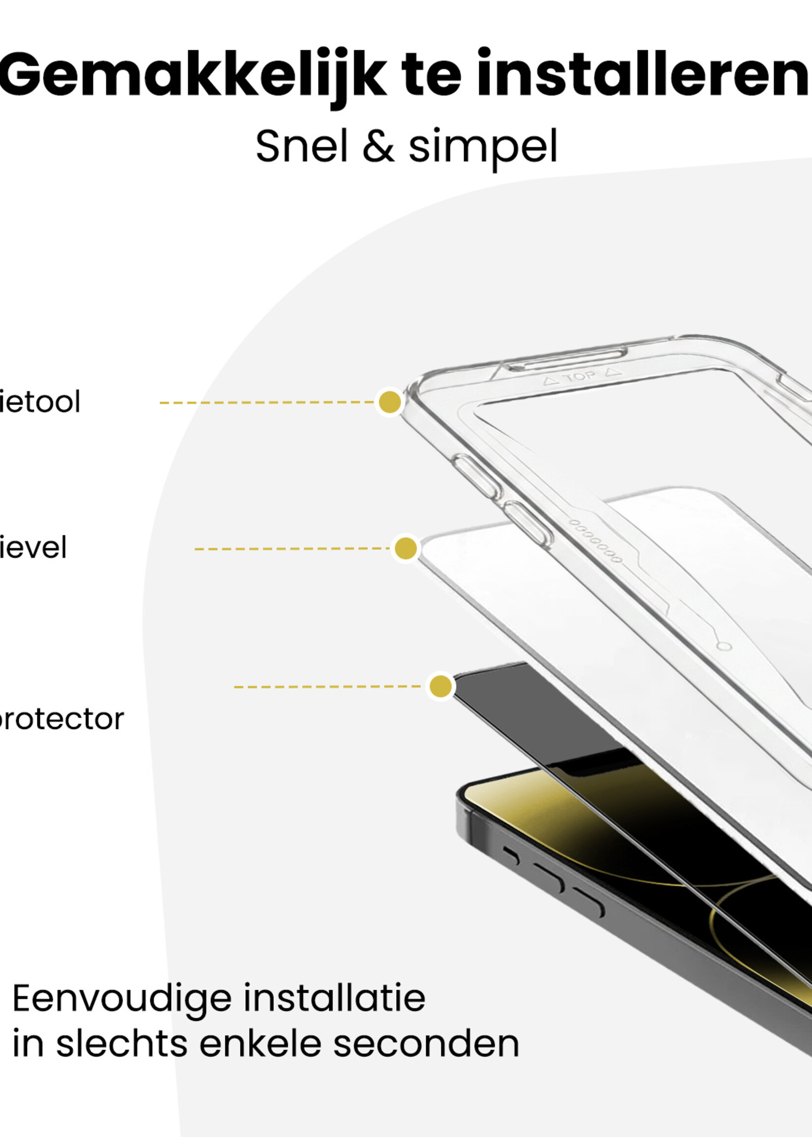LUQ LUQ iPhone 14 Pro Max Hybrid Privacy Screenprotector
