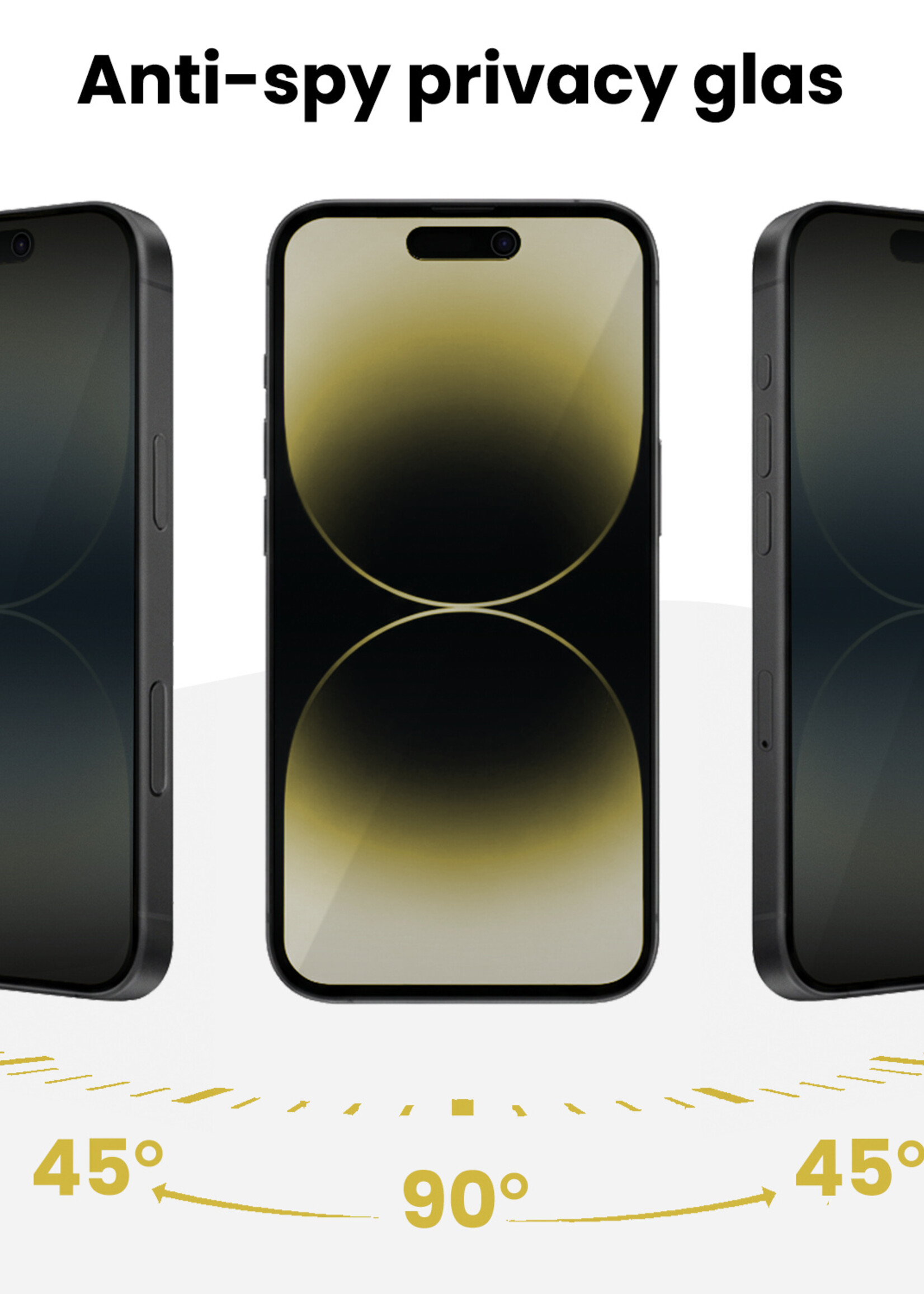 LUQ LUQ iPhone 14 Pro Max Hybrid Privacy Screenprotector