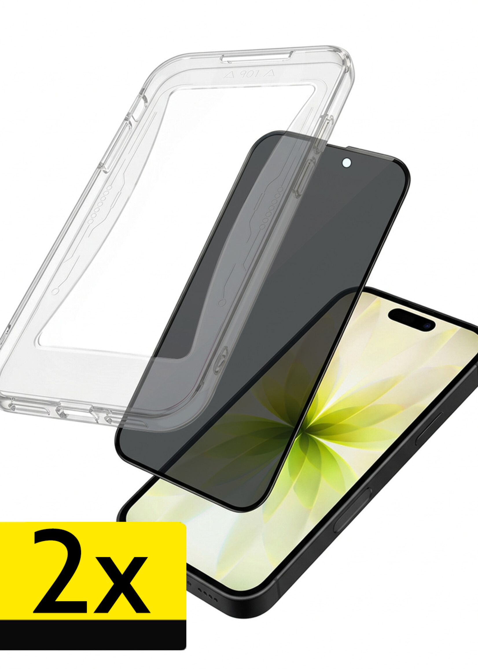 LUQ LUQ iPhone 17 Hybrid Privacy Screenprotector - 2 PACK