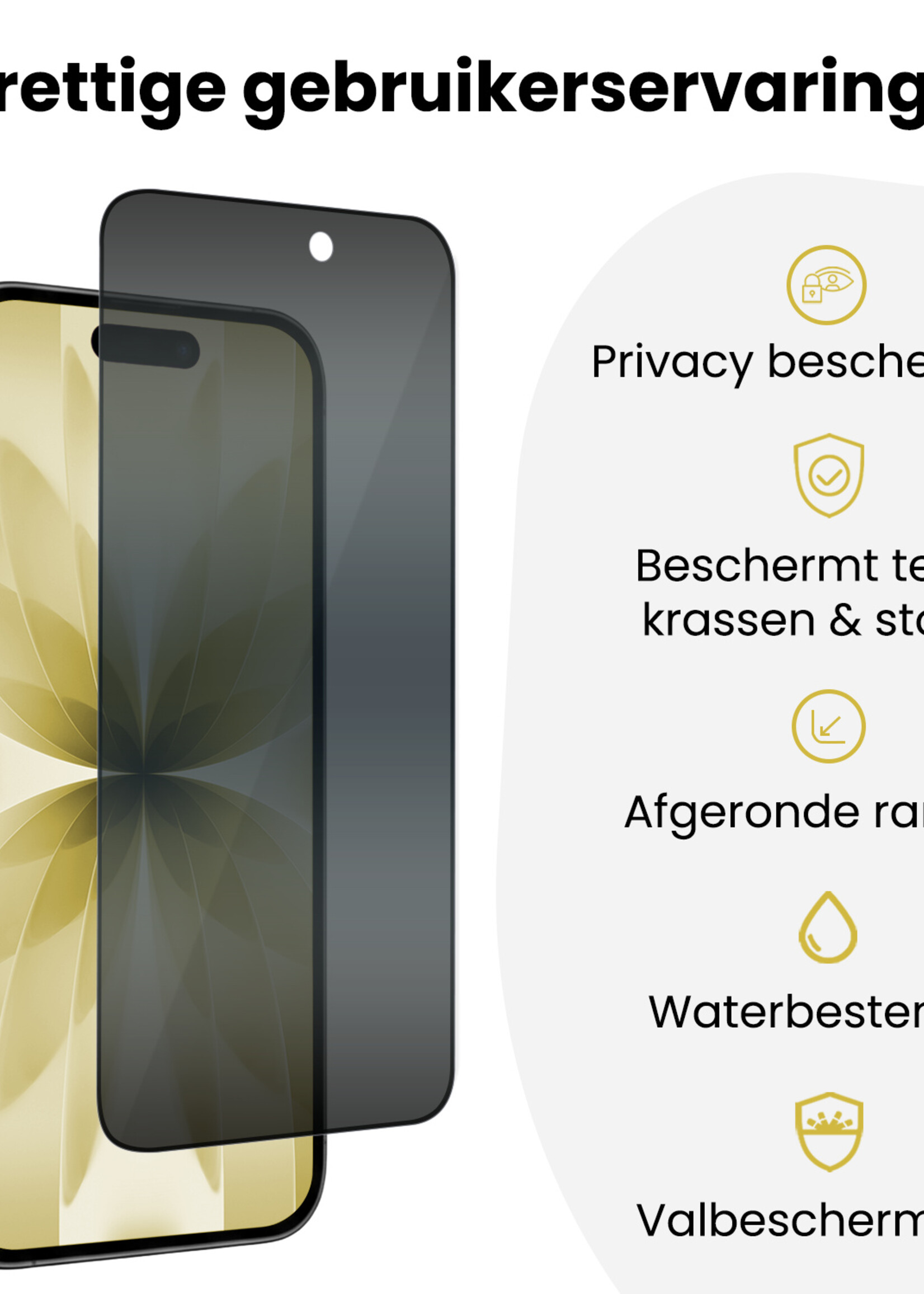 LUQ LUQ iPhone 17 Hybrid Privacy Screenprotector - 2 PACK