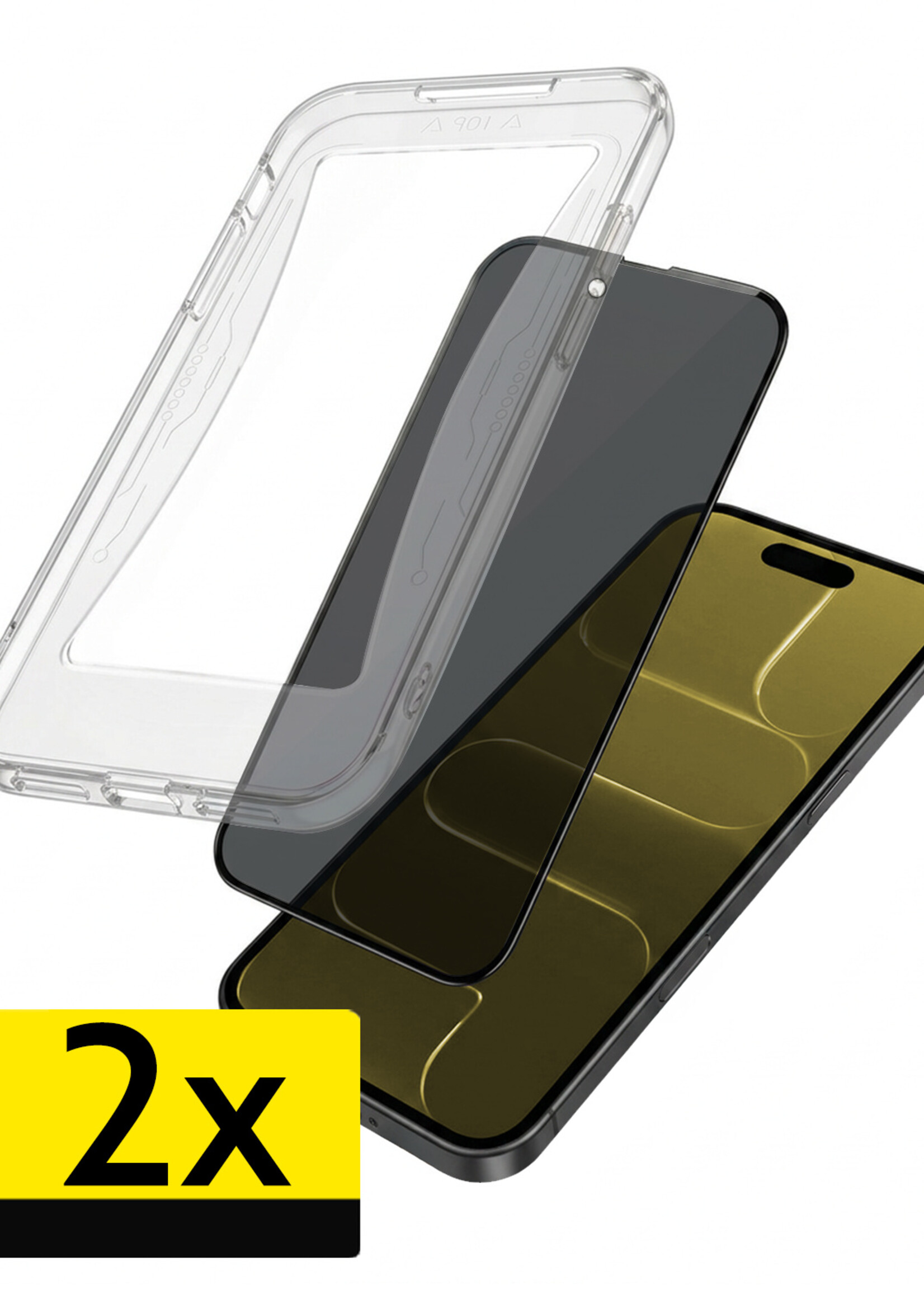 LUQ LUQ iPhone Air Hybrid Privacy Screenprotector - 2 PACK